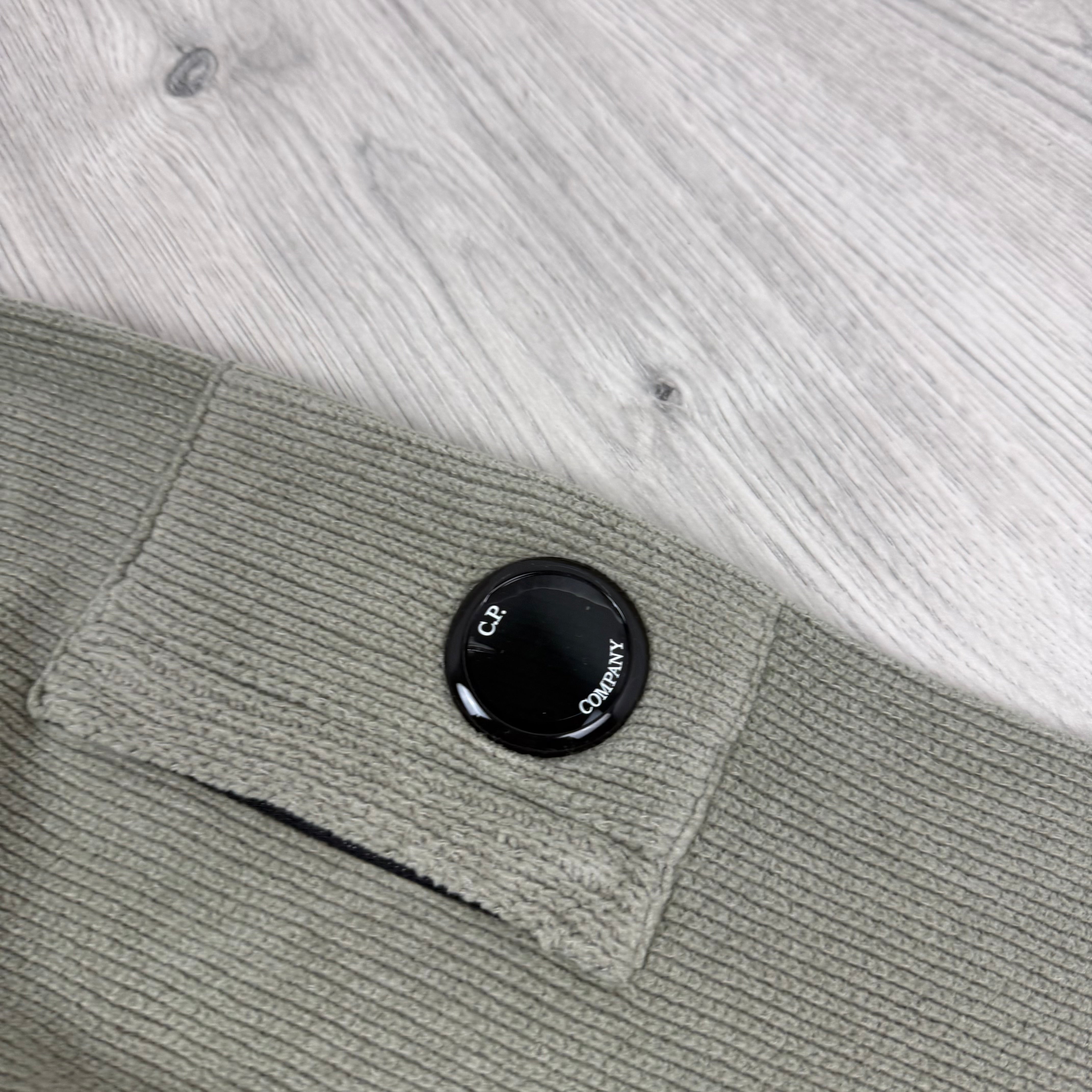 CP Company Chenille Knit Polo - Fallen Rock