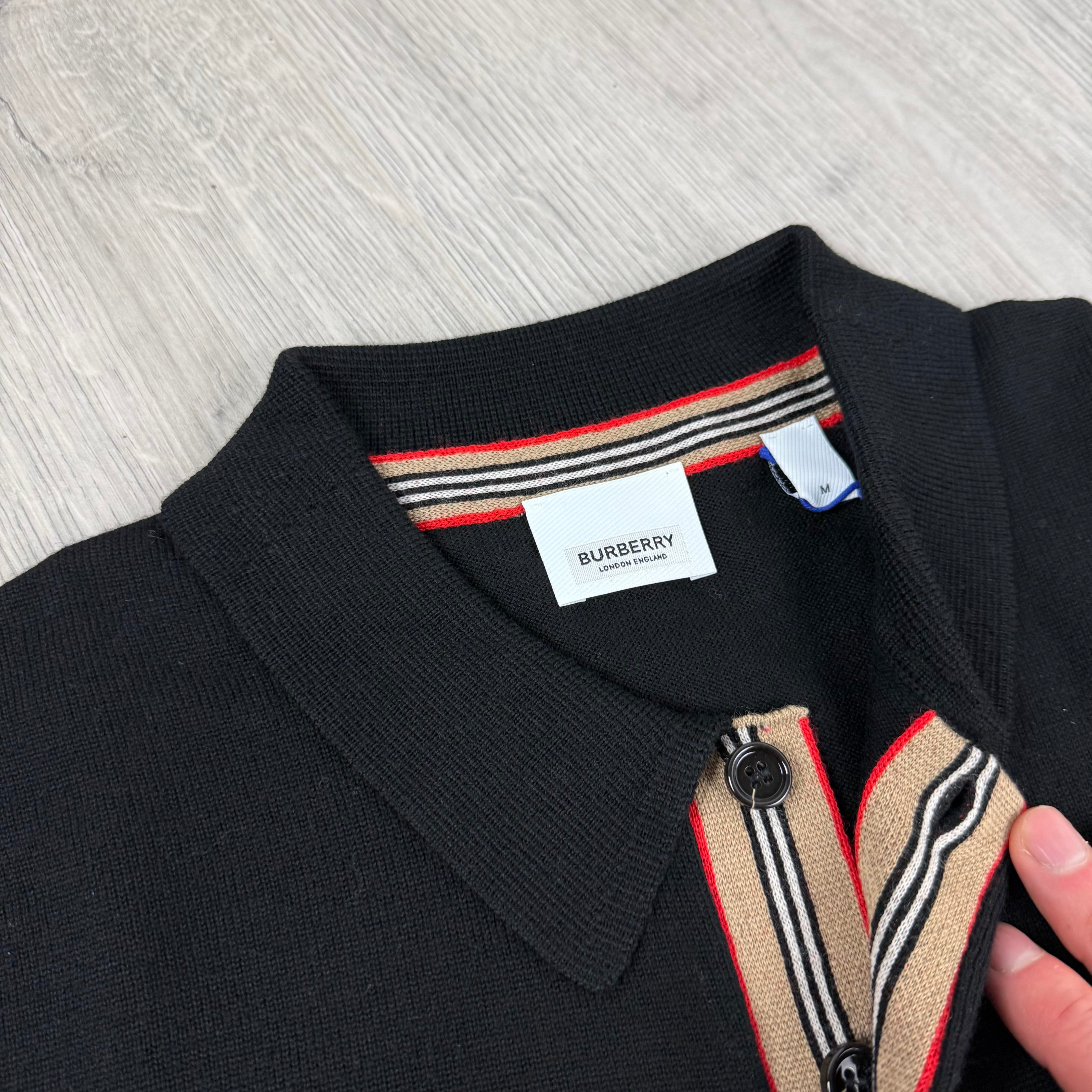 Burberry 'Pace' Knit Polo Shirt - Black