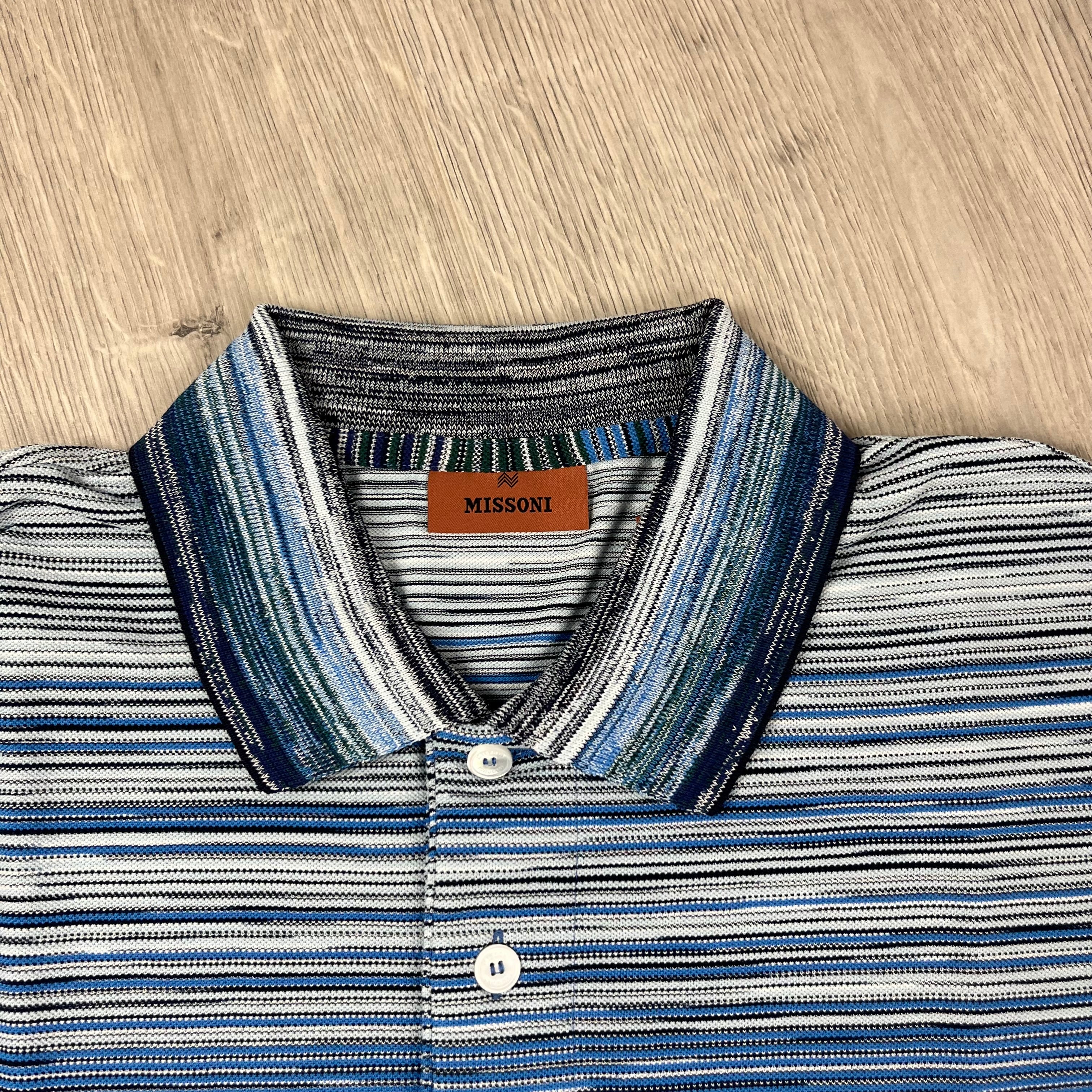 Missoni Space Dye Long Sleeve Polo Shirt - Multicolour