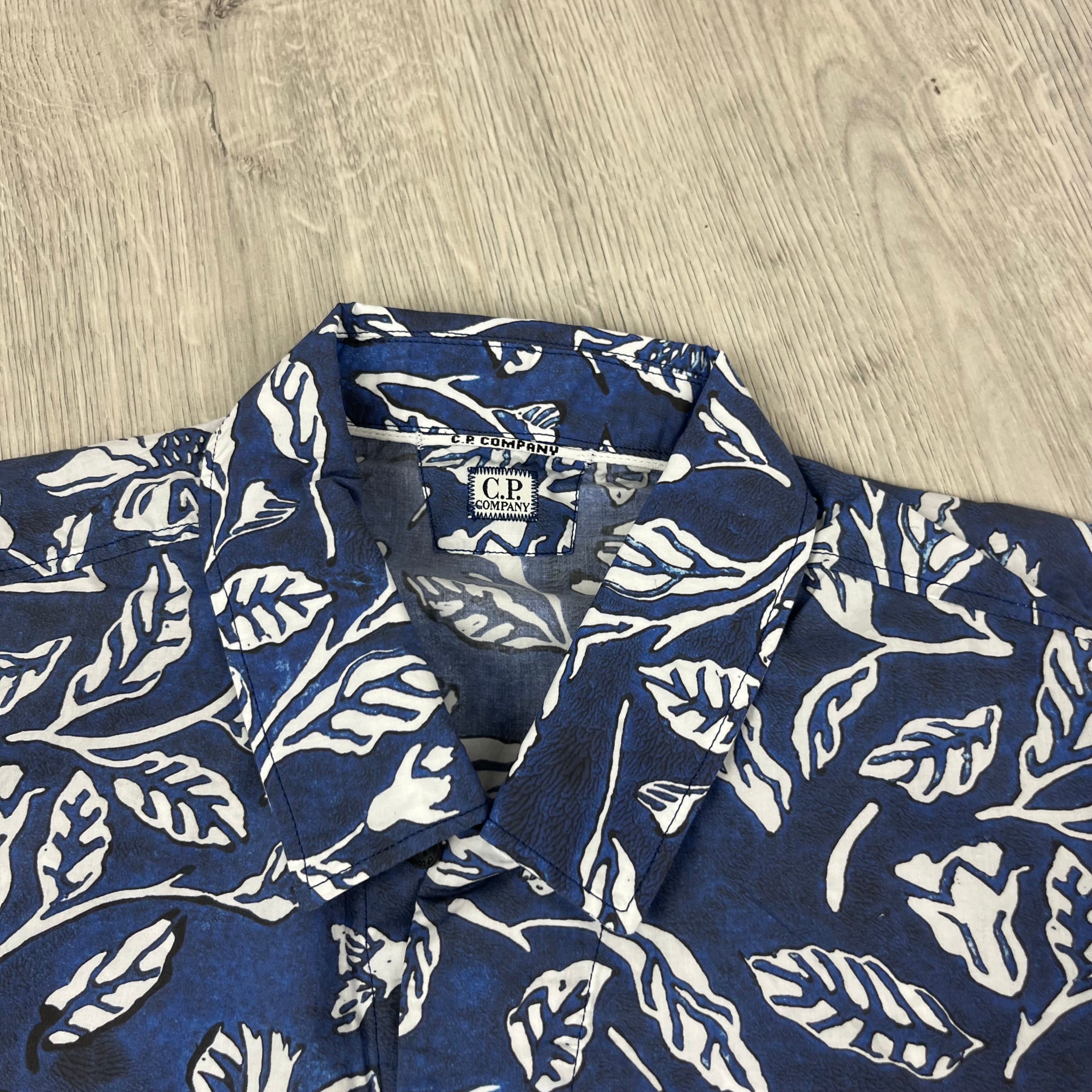 CP Company Floral Shirt - Blue