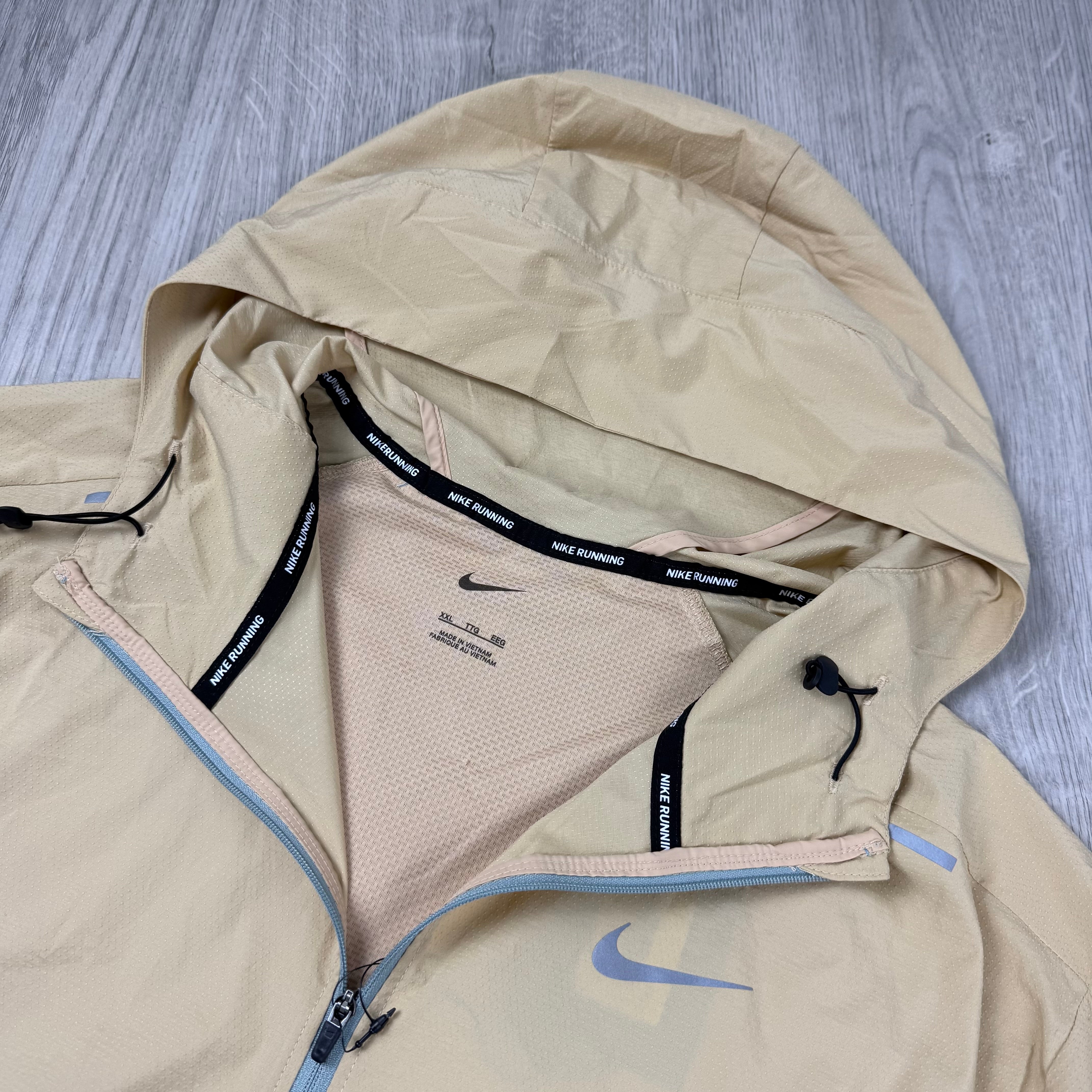 Nike Miler Repel Windbreaker - Beige/Blue