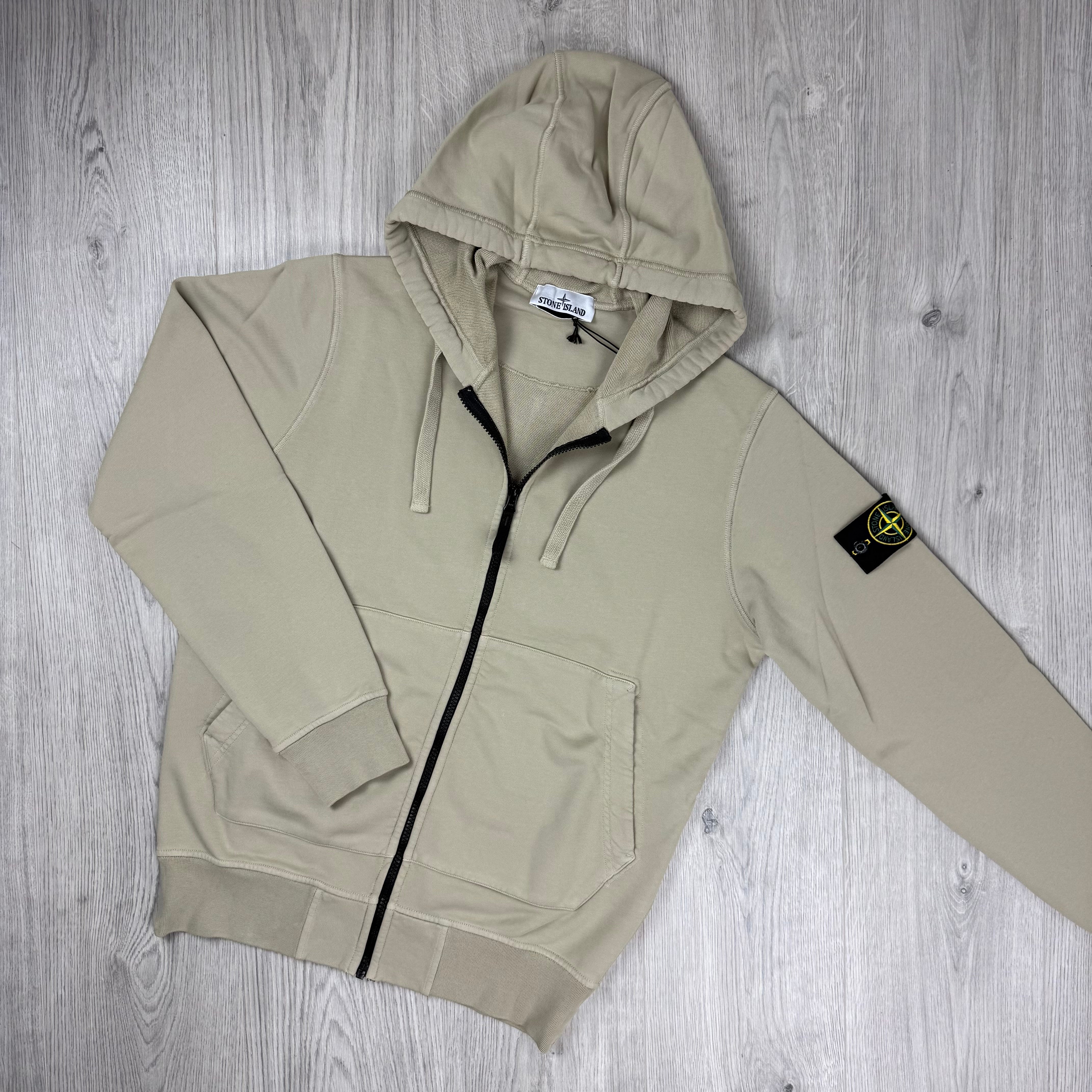 Stone Island Zip Hoodie - Desert