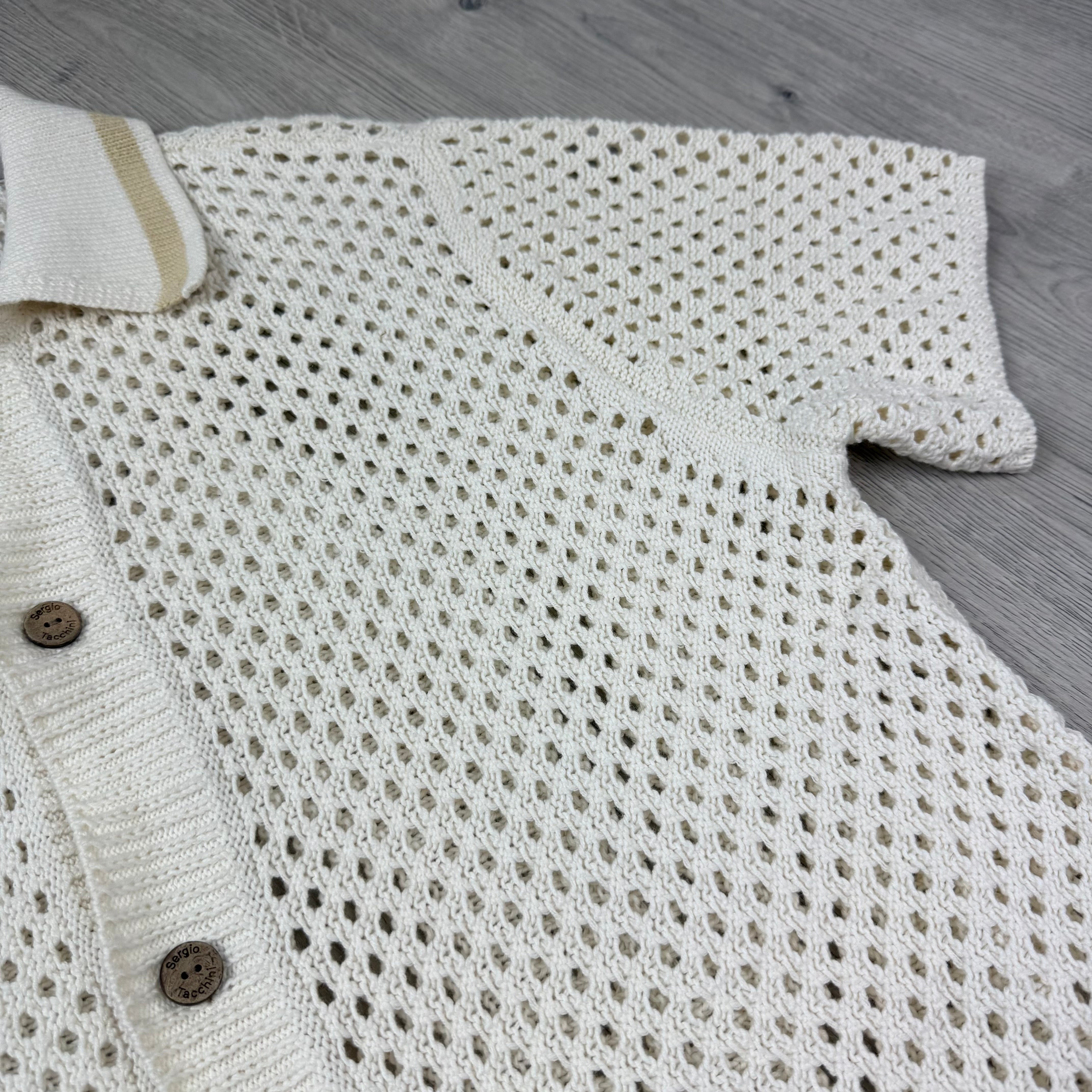 Sergio Tacchini 'Ortigia' Mesh Shirt - Gardenia