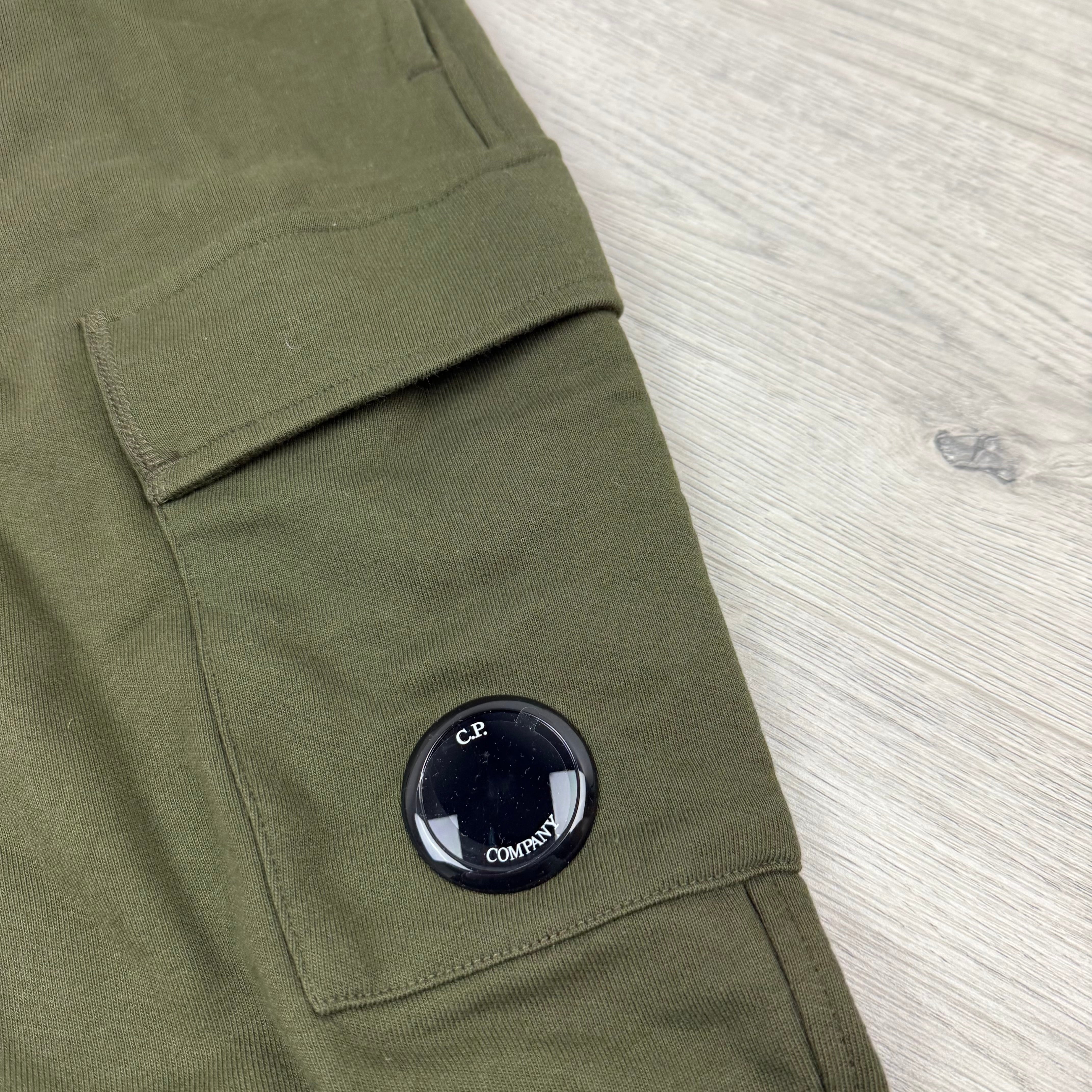 CP Company Raised Fleece Sweatpants - Ivy Green