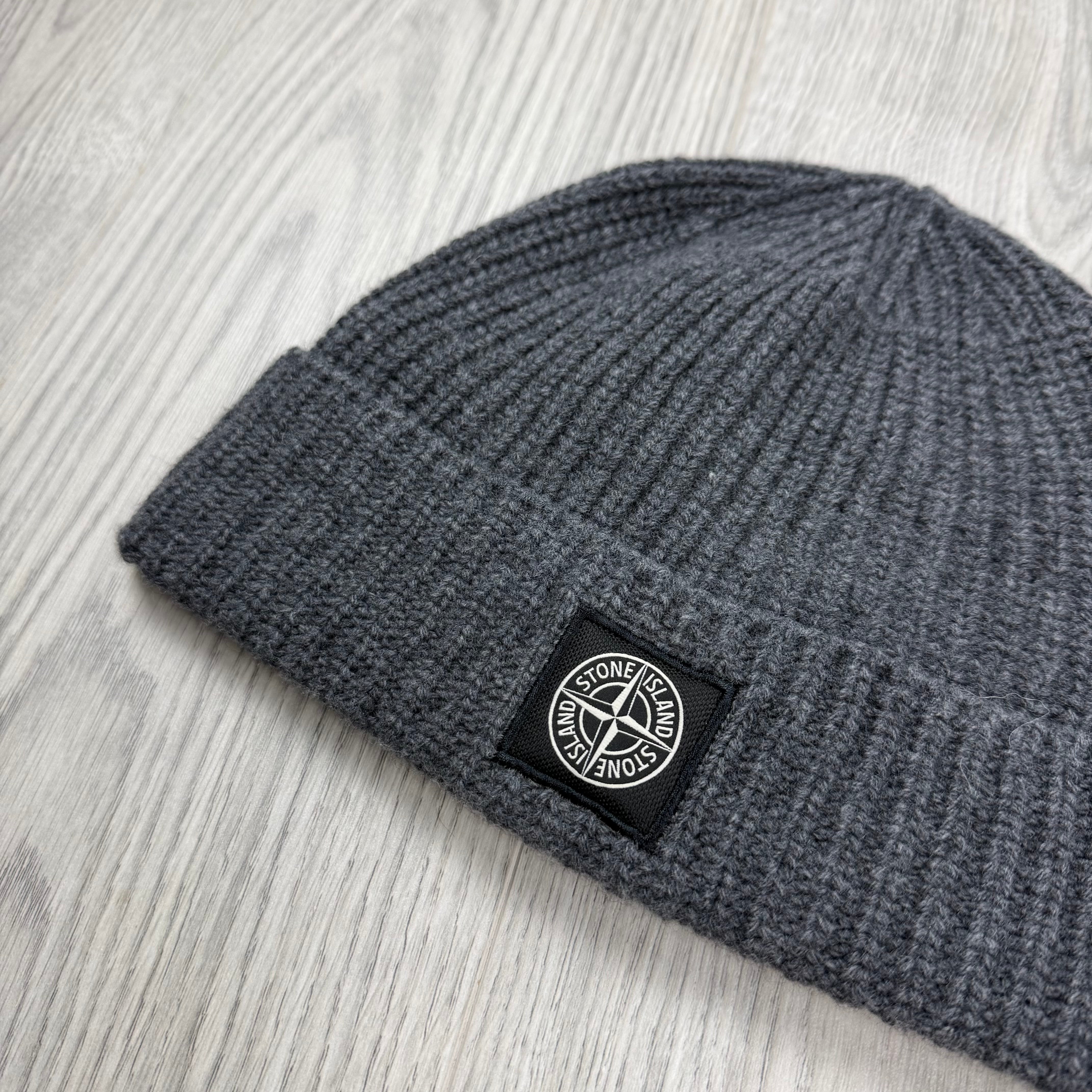 Stone Island Wool Beanie - Grey