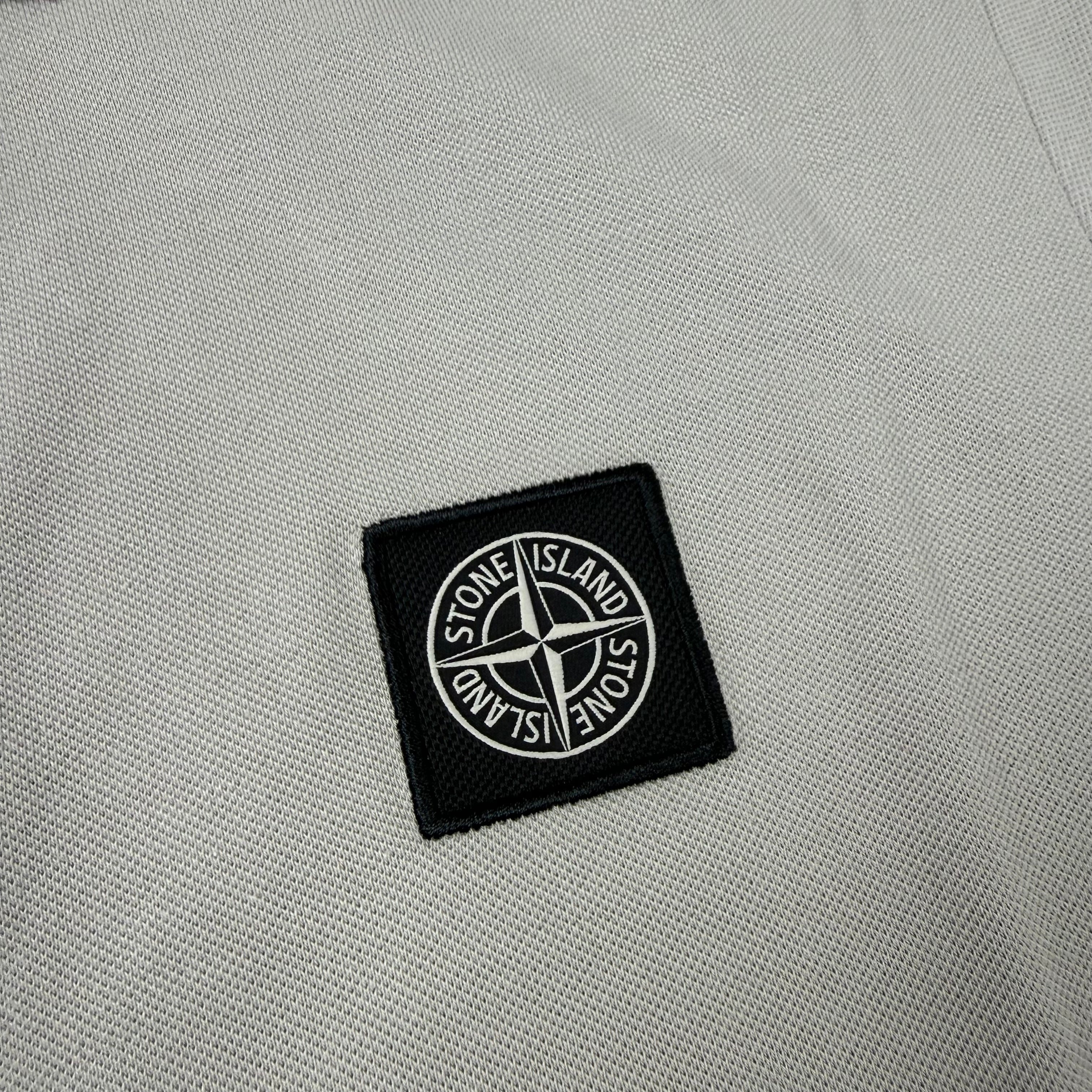 Stone Island Patch Polo Shirt - Pearl Grey