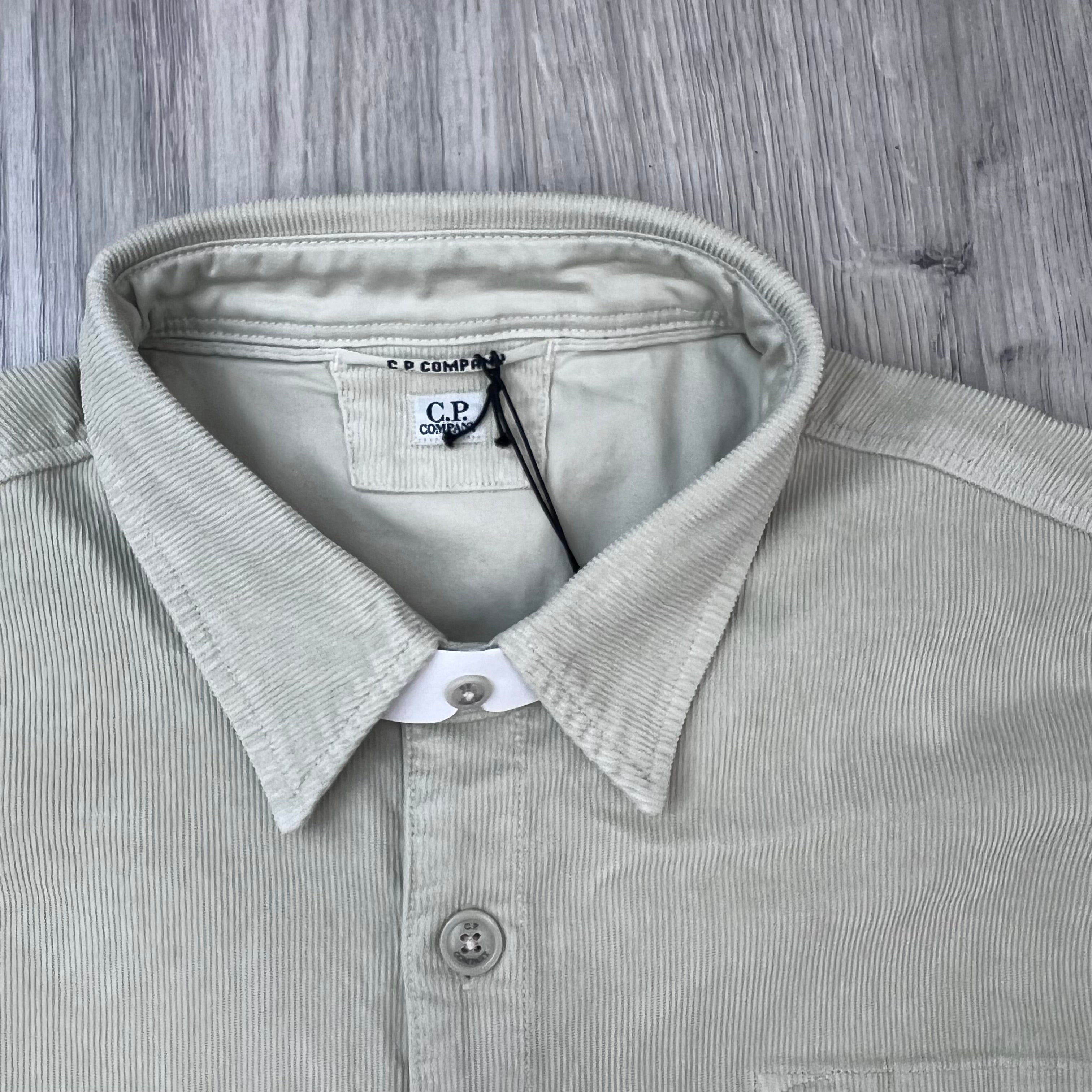 CP Company Corduroy Overshirt - Silver Birch
