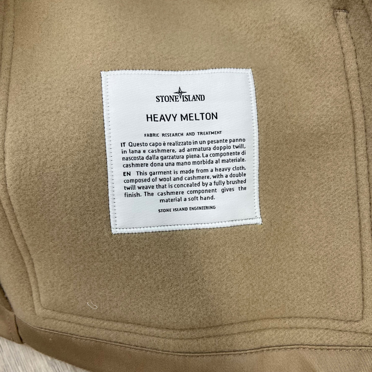 Stone Island Heavy Melton Parka - Biscuit