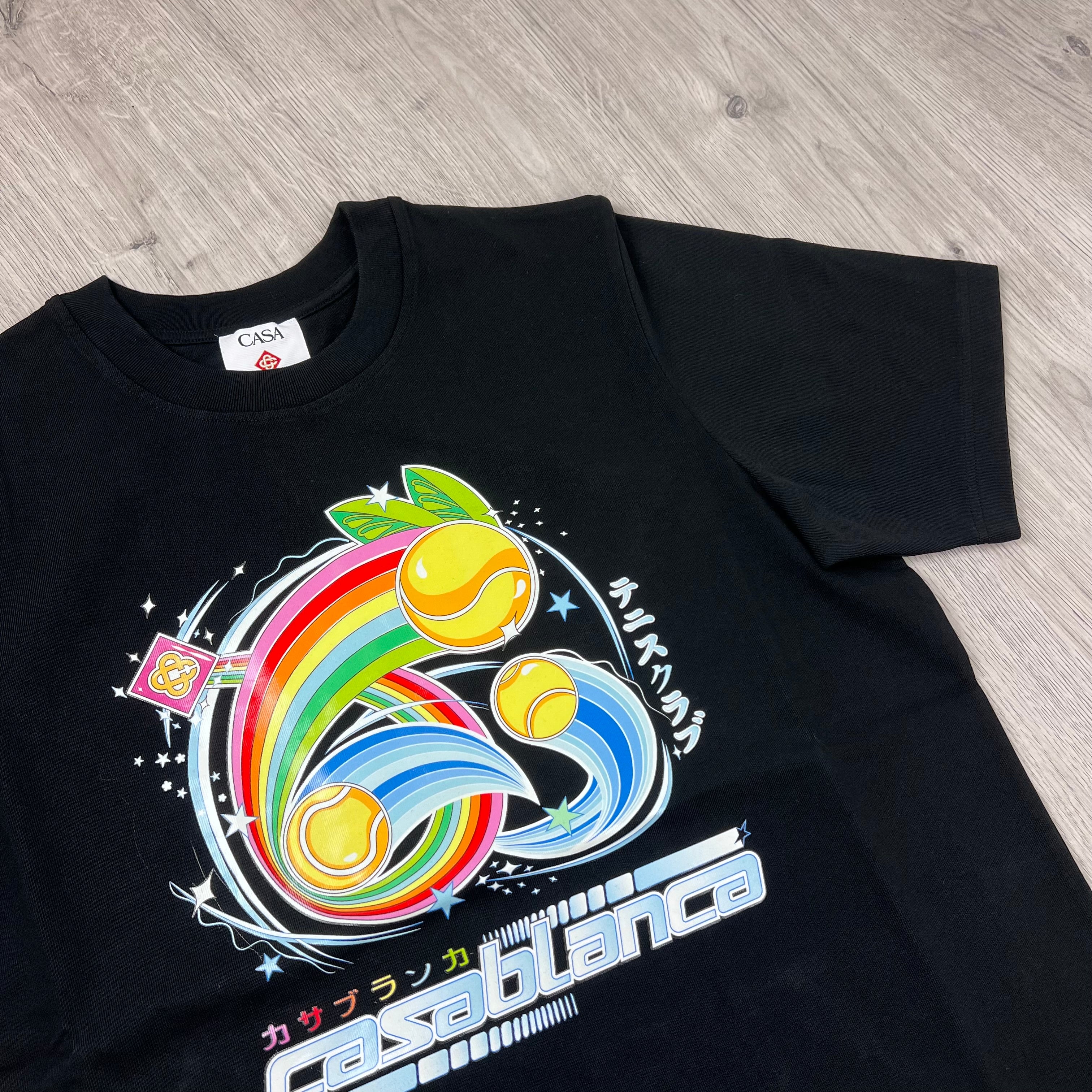 Casablanca 'Manga Tennis Ball' T-Shirt - Black