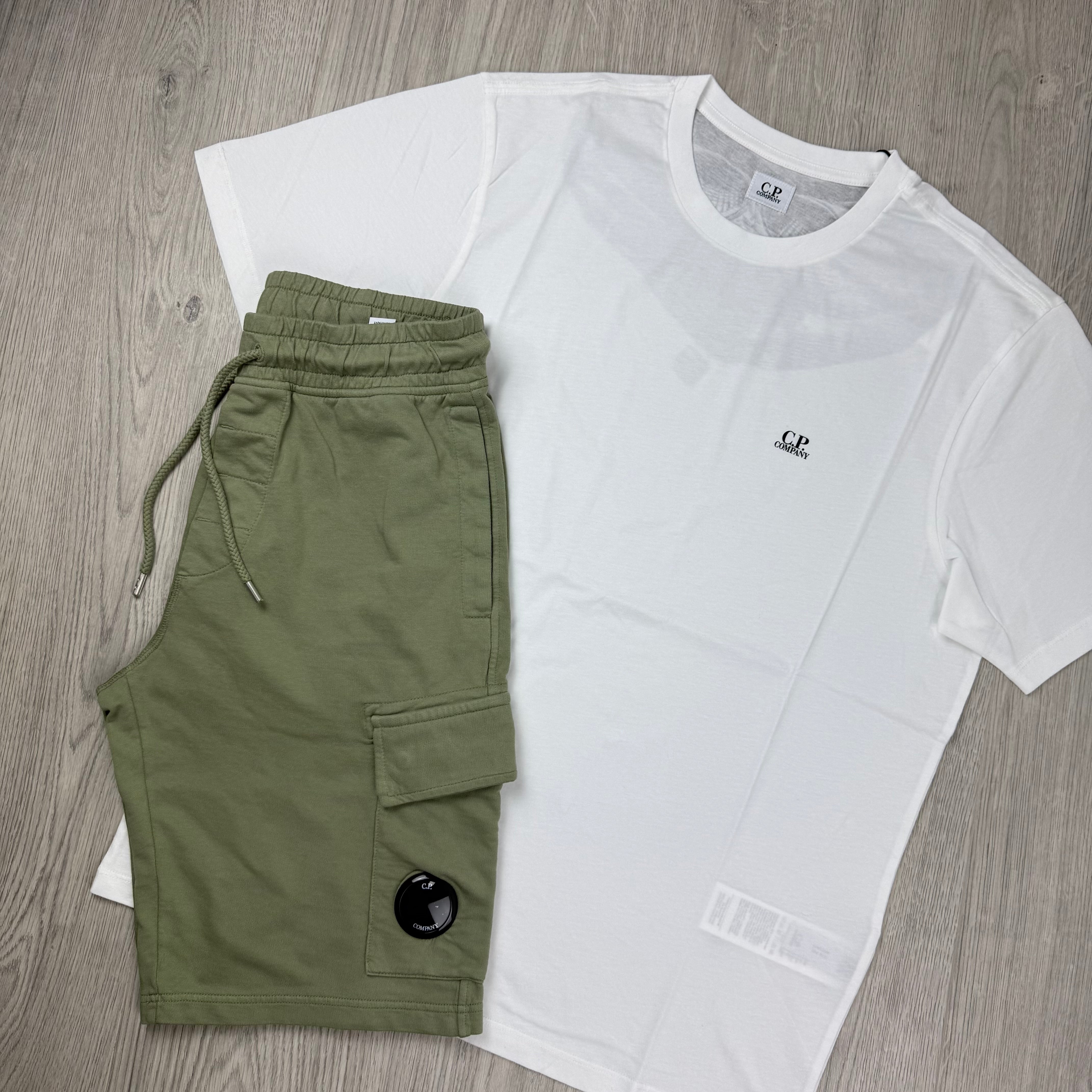 CP Company Set - White/Moss Gray