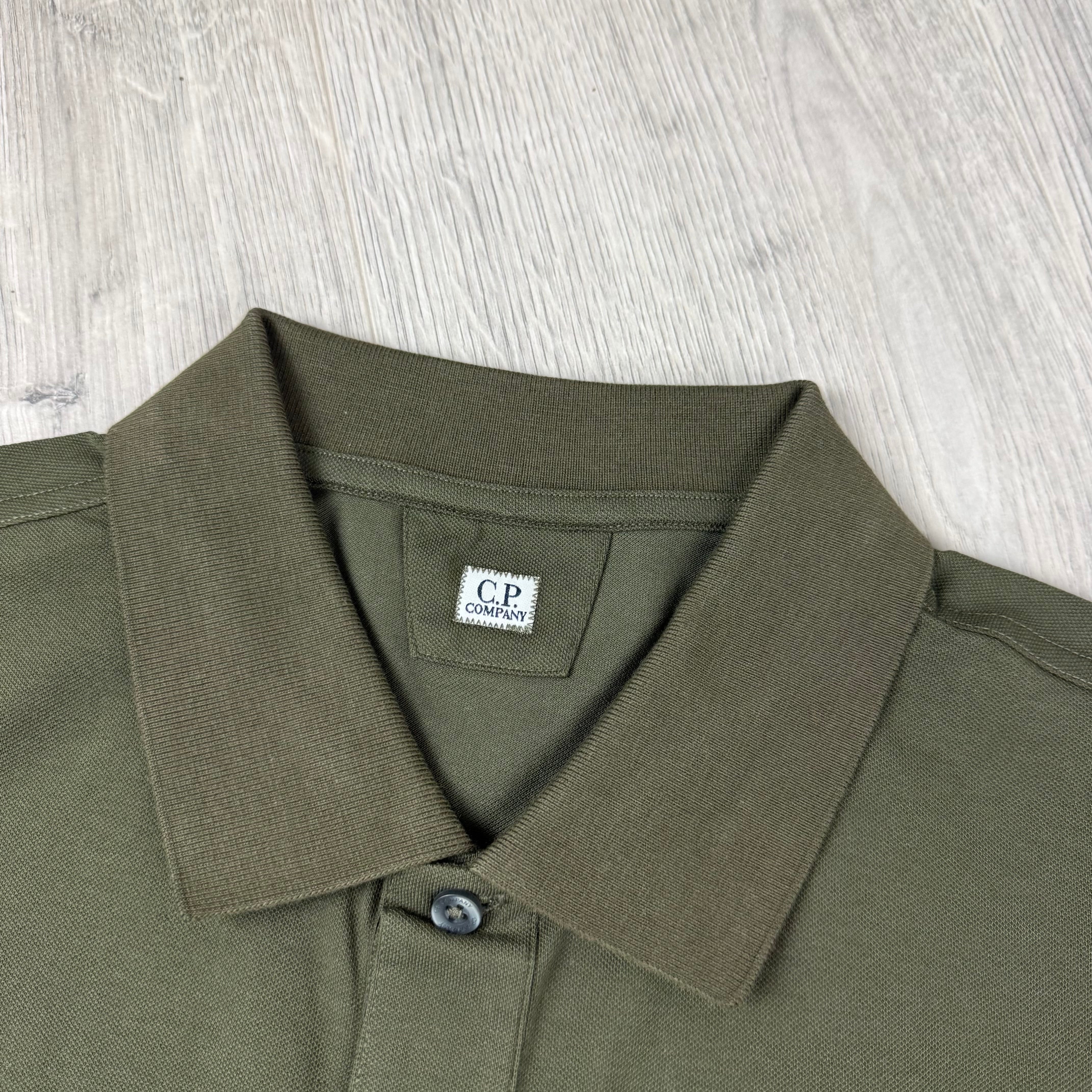 CP Company Piquet Polo Shirt - Ivy Green