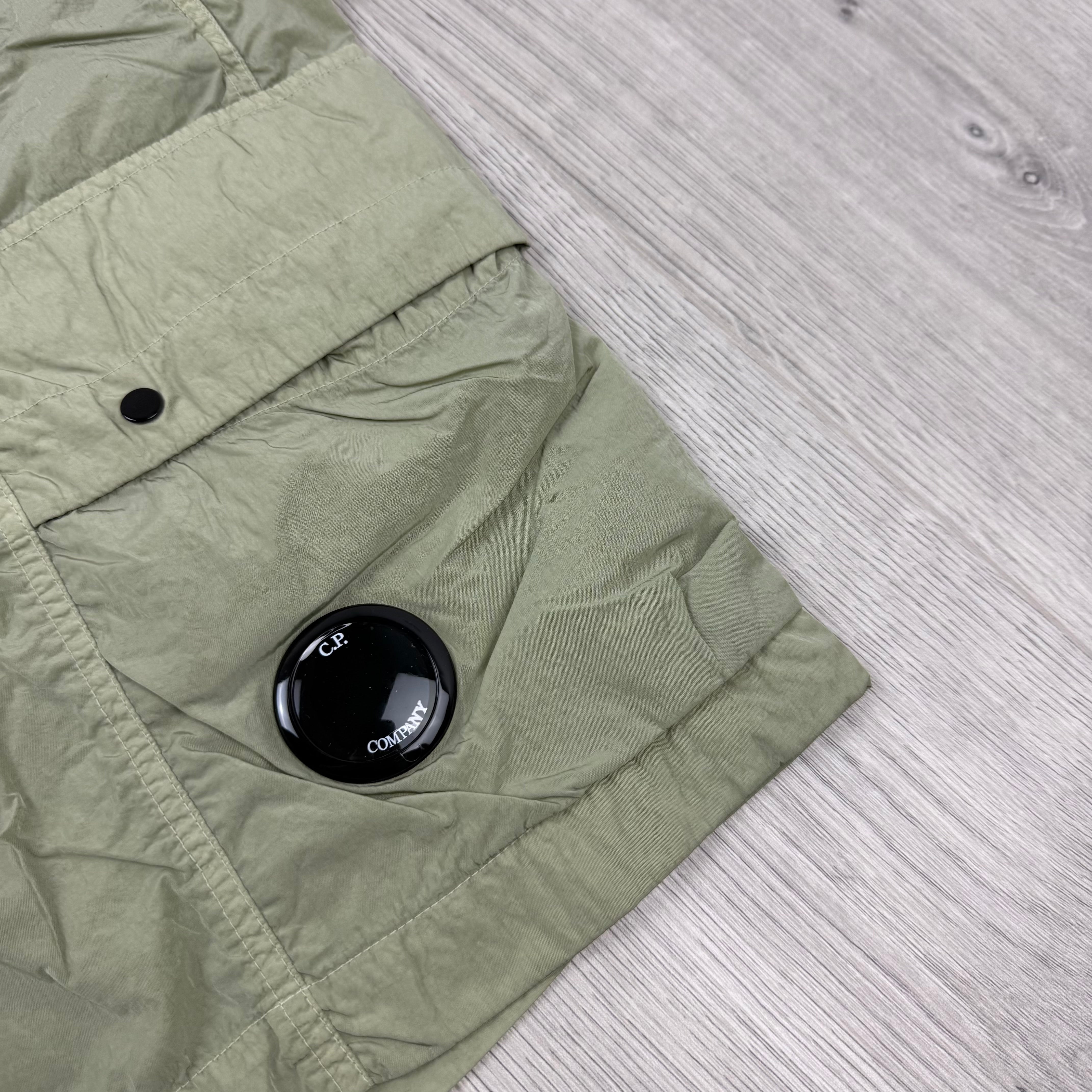 CP Company Boxy Chrome-R Cargo Shorts - Moss Gray