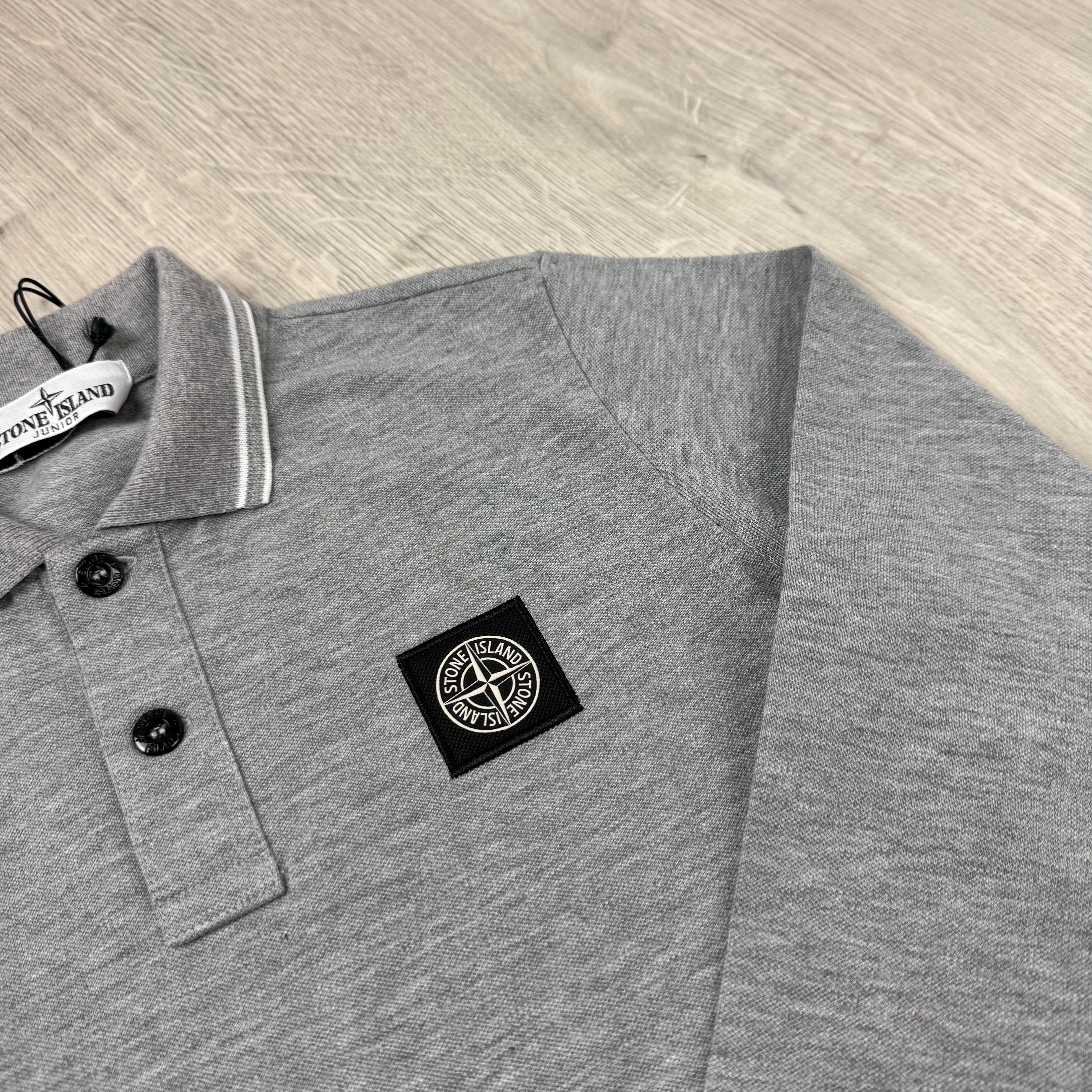 Stone Island Junior Patch Polo Shirt - Grey