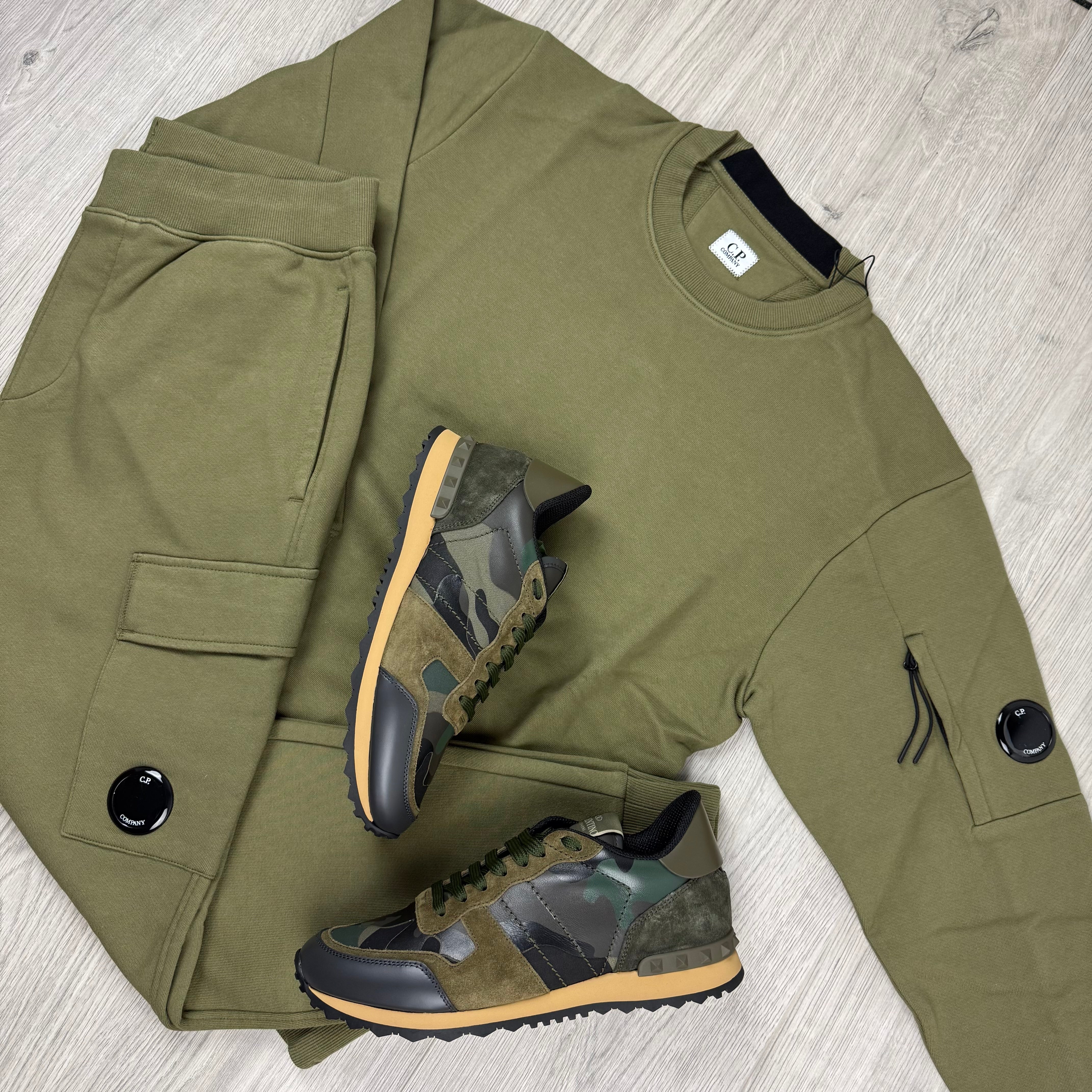 CP Company Raised Fleece Tracksuit - Capers