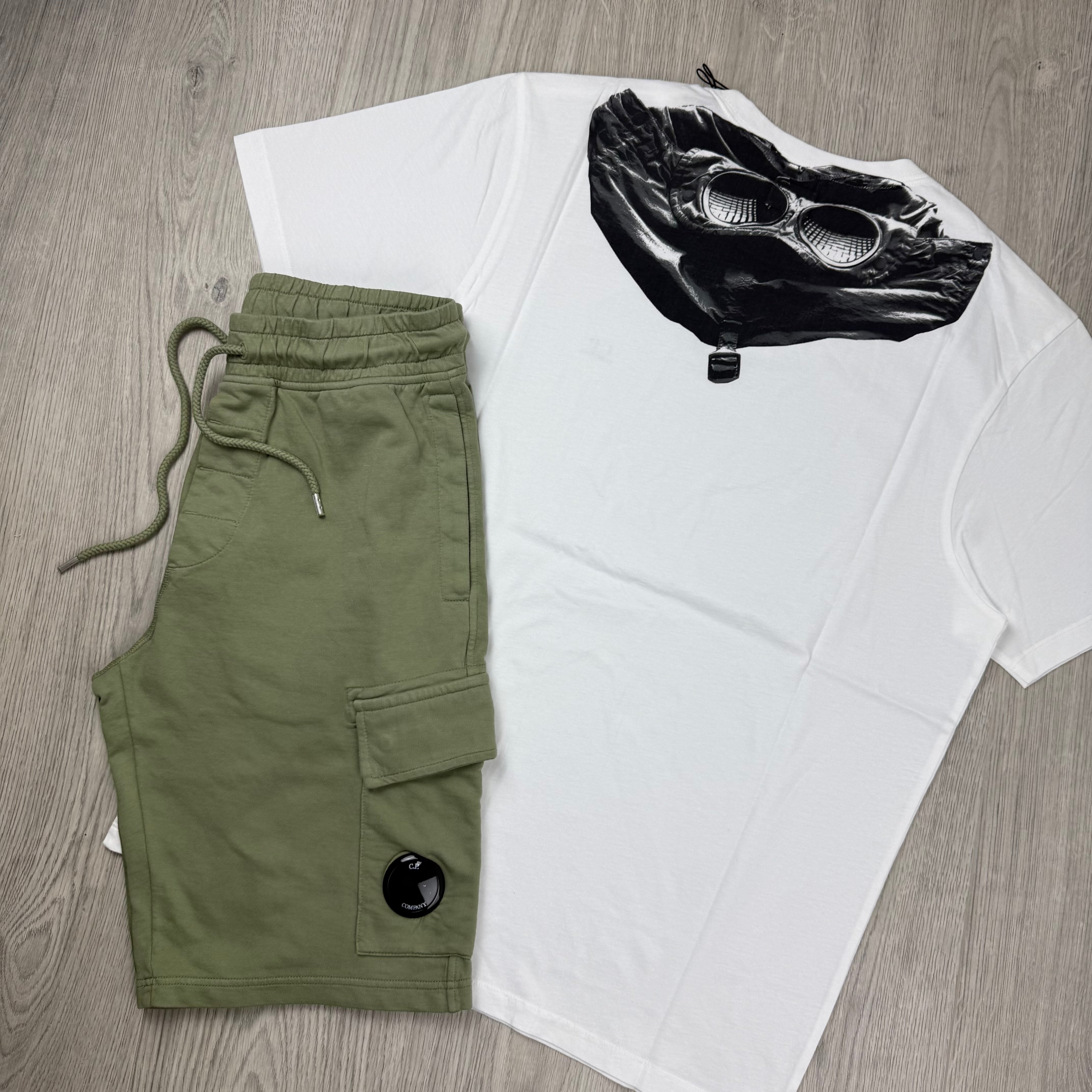 CP Company Set - White/Moss Gray