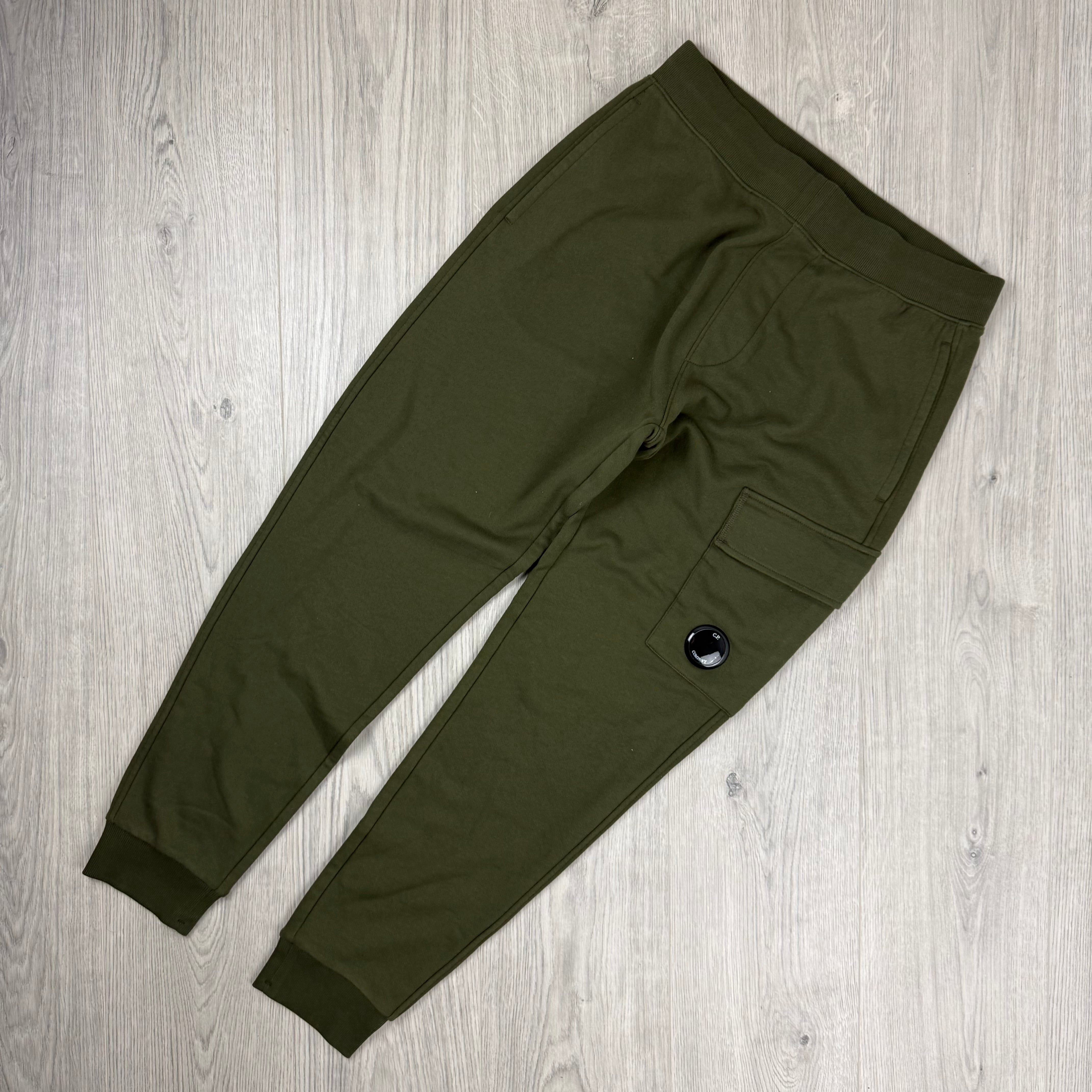 CP Company Raised Fleece Sweatpants - Ivy Green