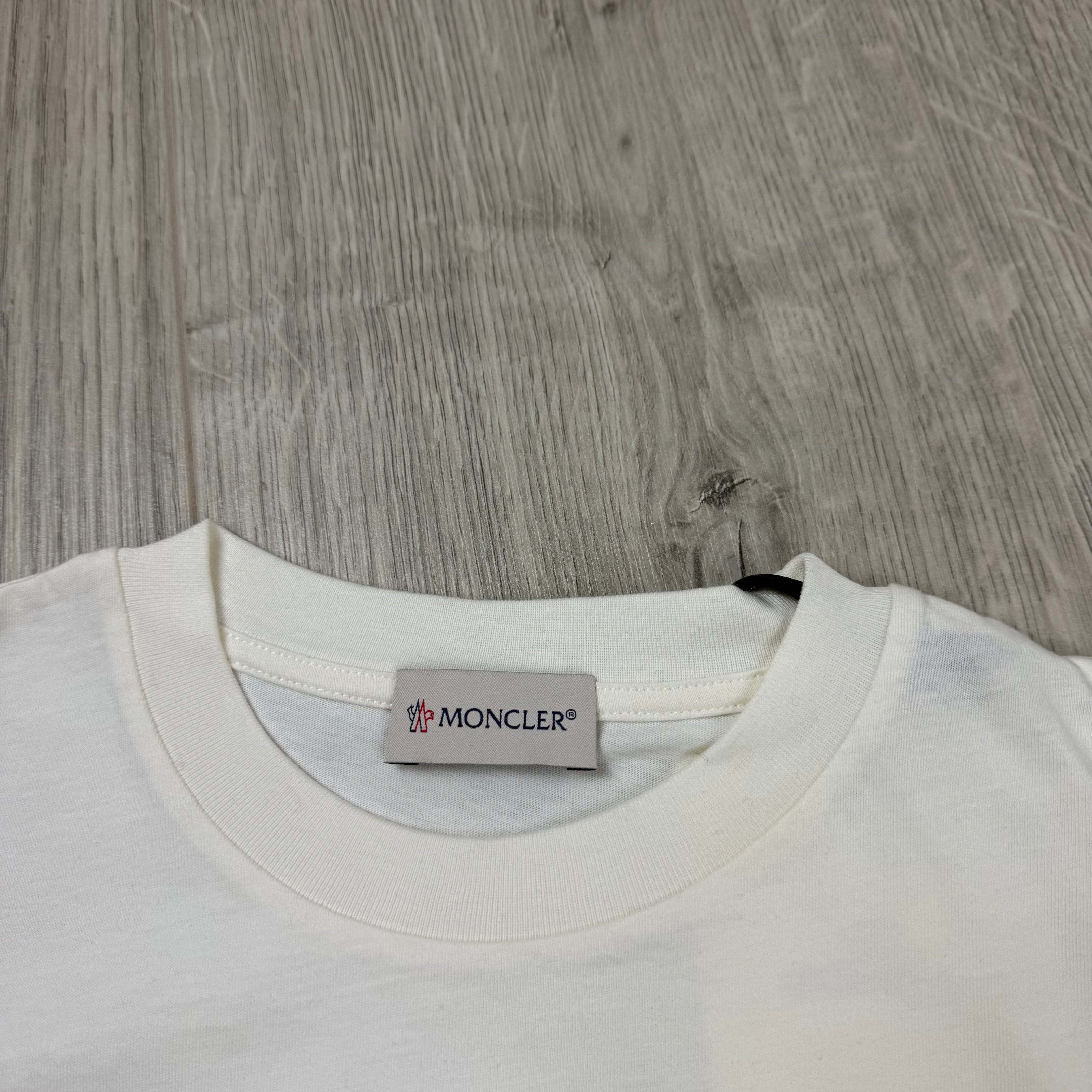 Moncler Junior Scribble T-Shirt - White