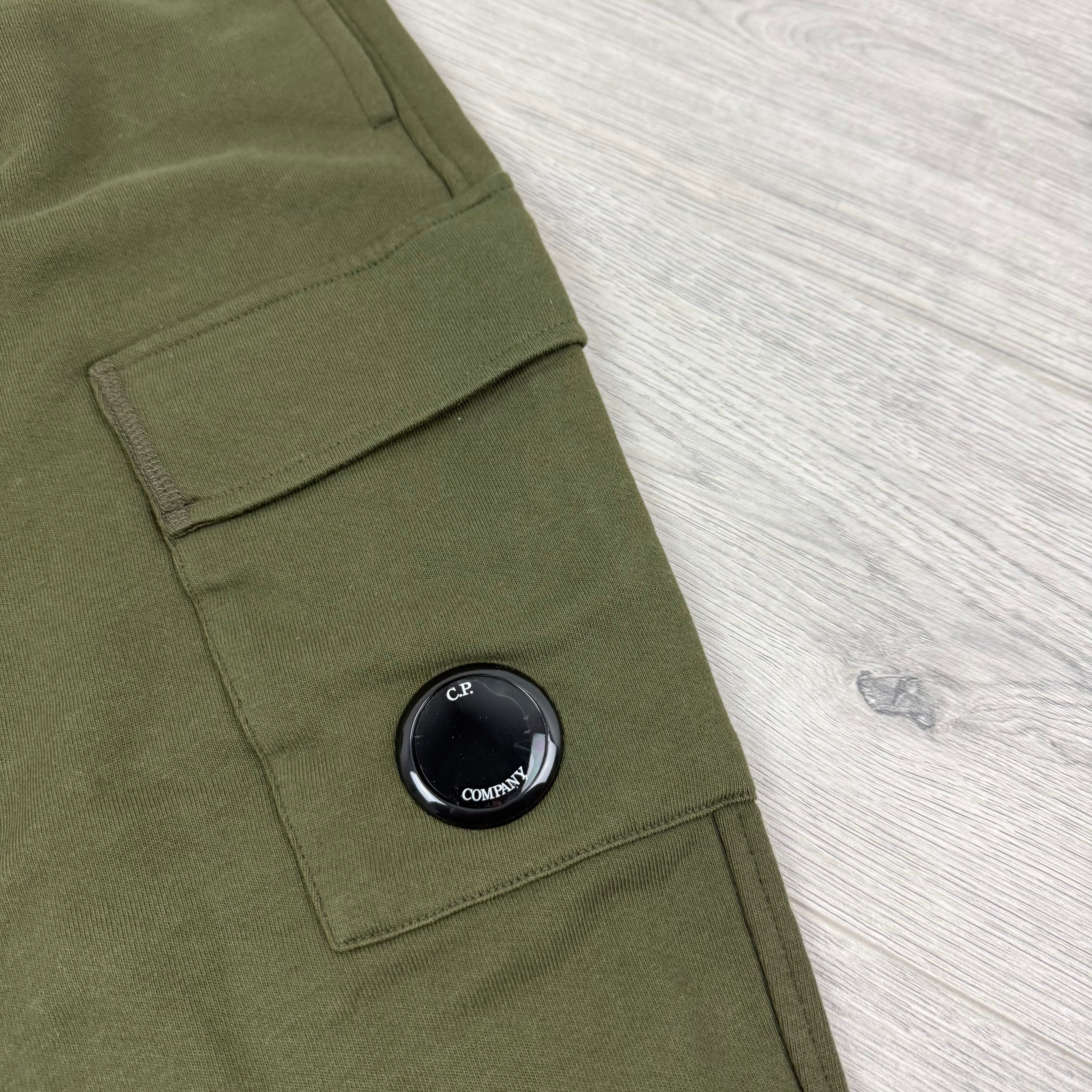CP Company Raised Fleece Sweatpants - Ivy Green