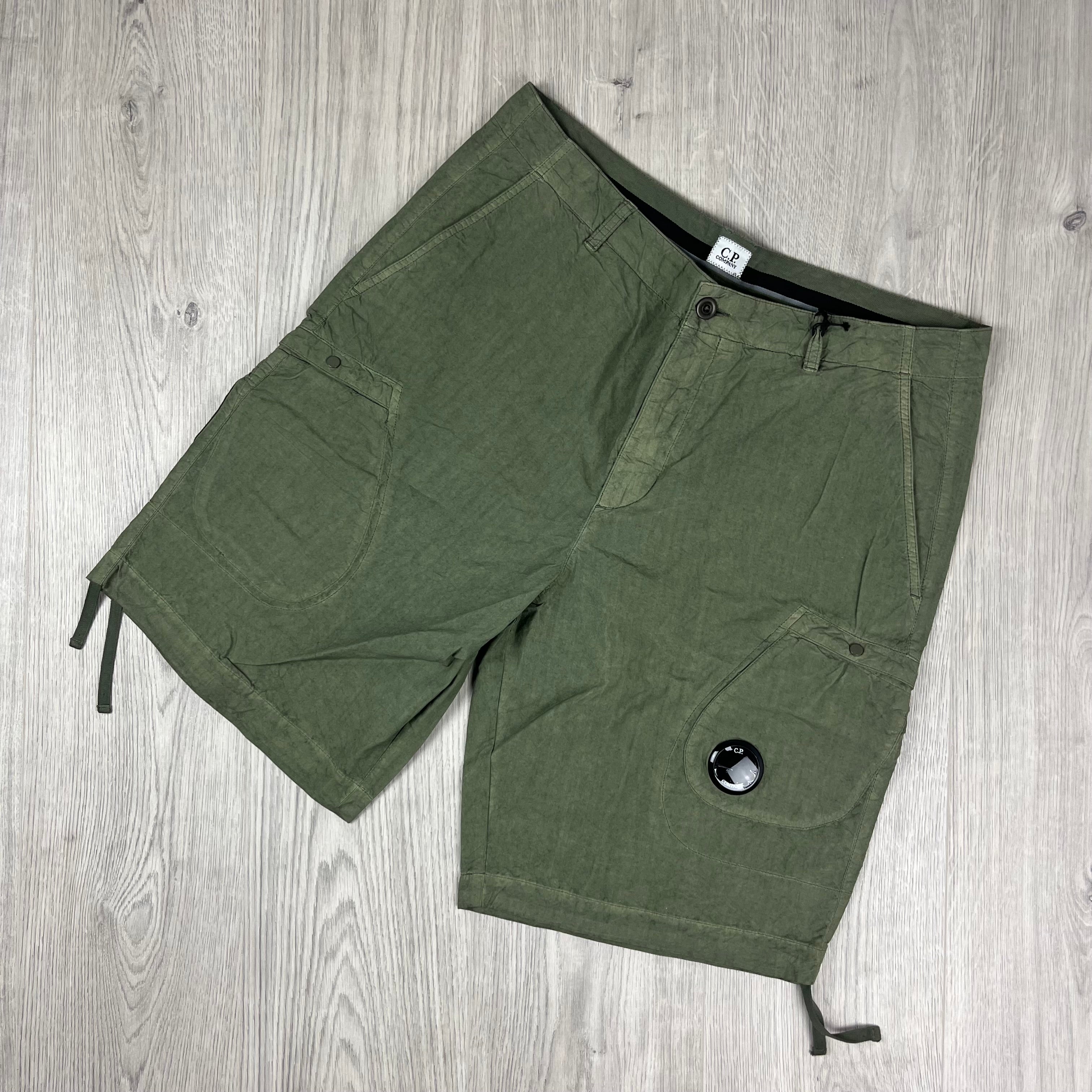CP Company Cargo Shorts - Bronze Green