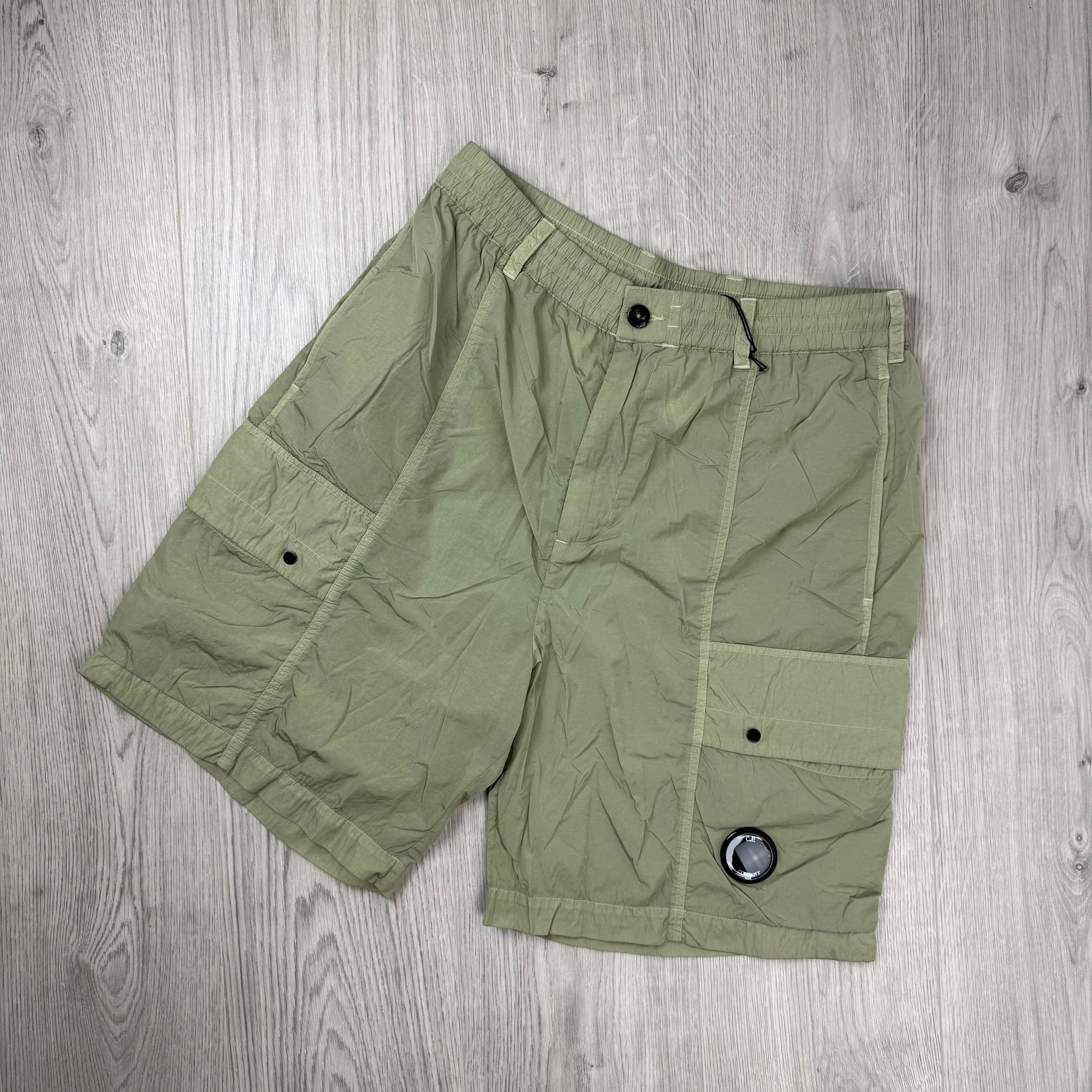 CP Company Boxy Chrome-R Cargo Shorts - Moss Gray