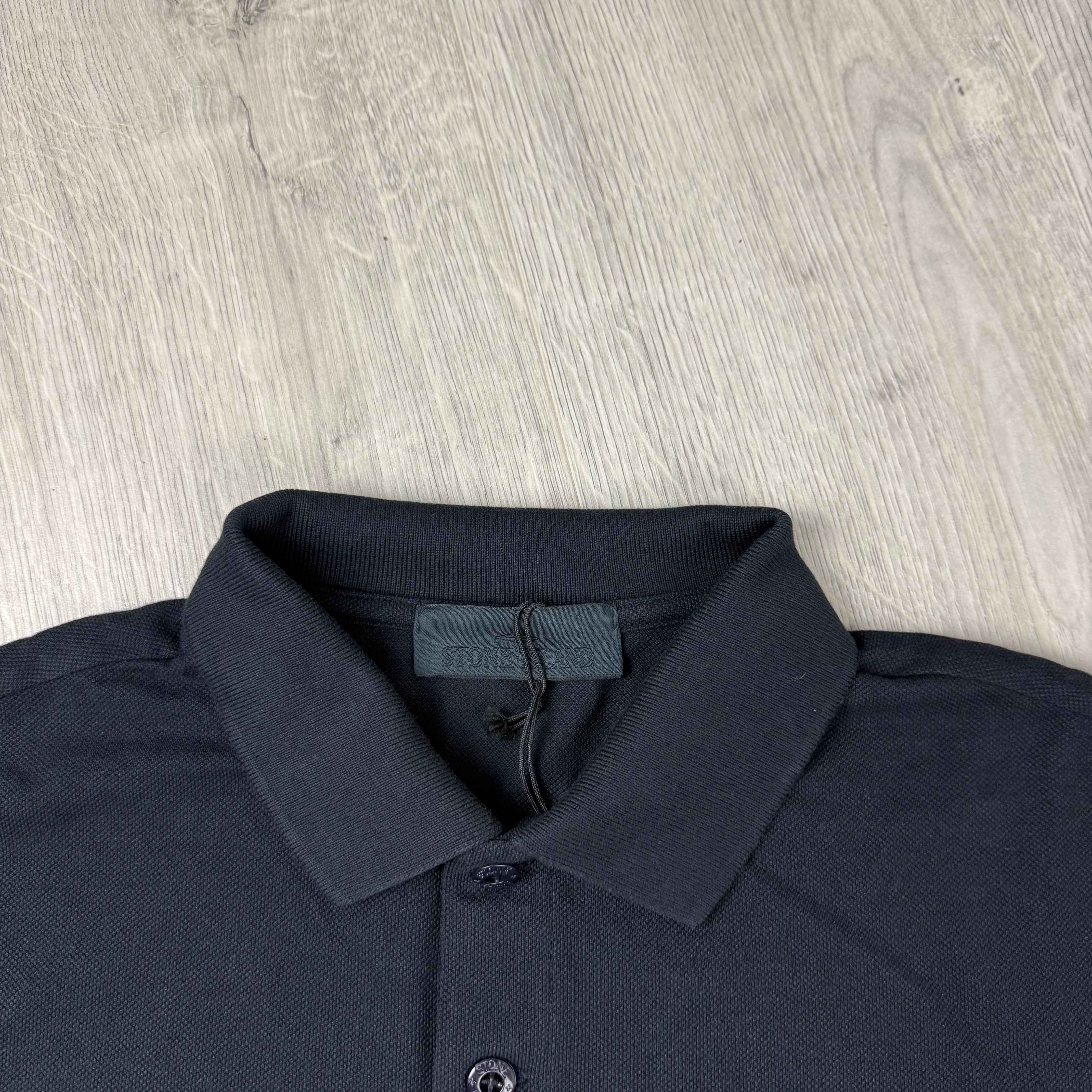 Stone Island Ghost Patch Polo Shirt - Navy