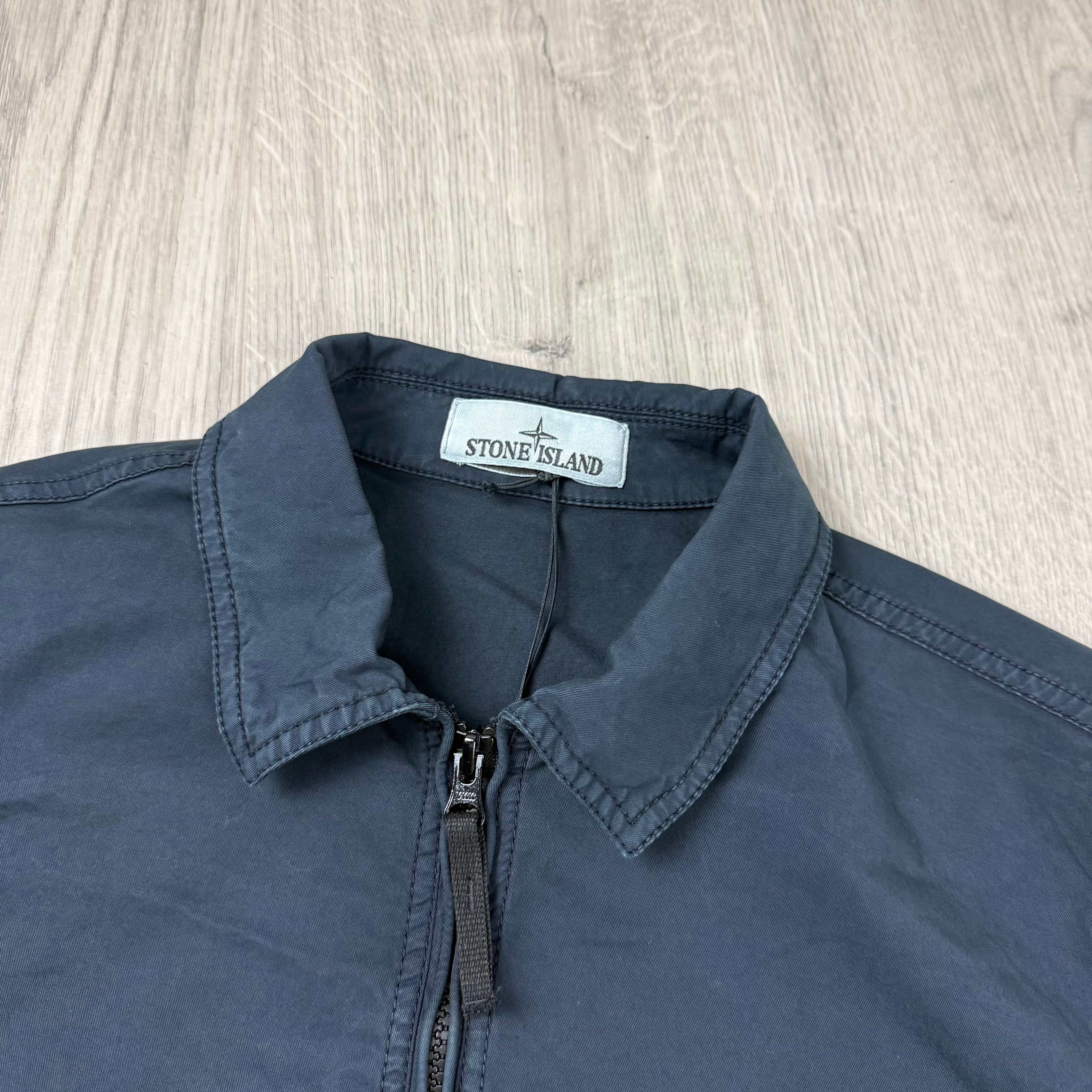 Stone Island Zip Overshirt - Navy