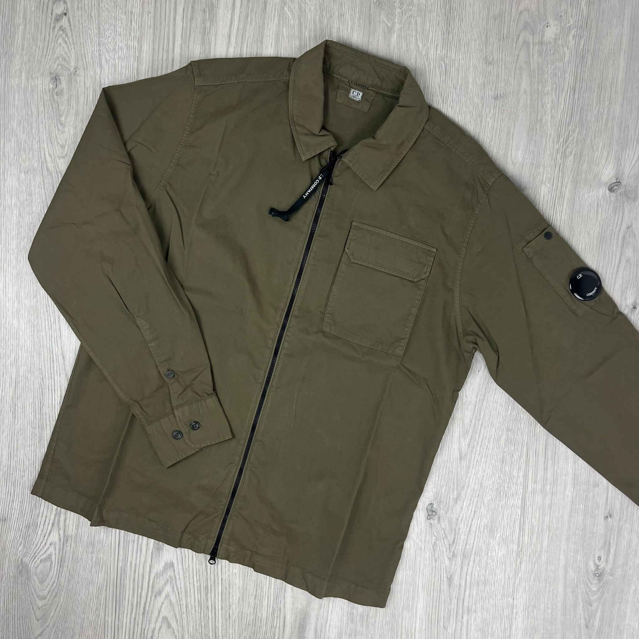 CP Company Zip Overshirt - Ivy Green