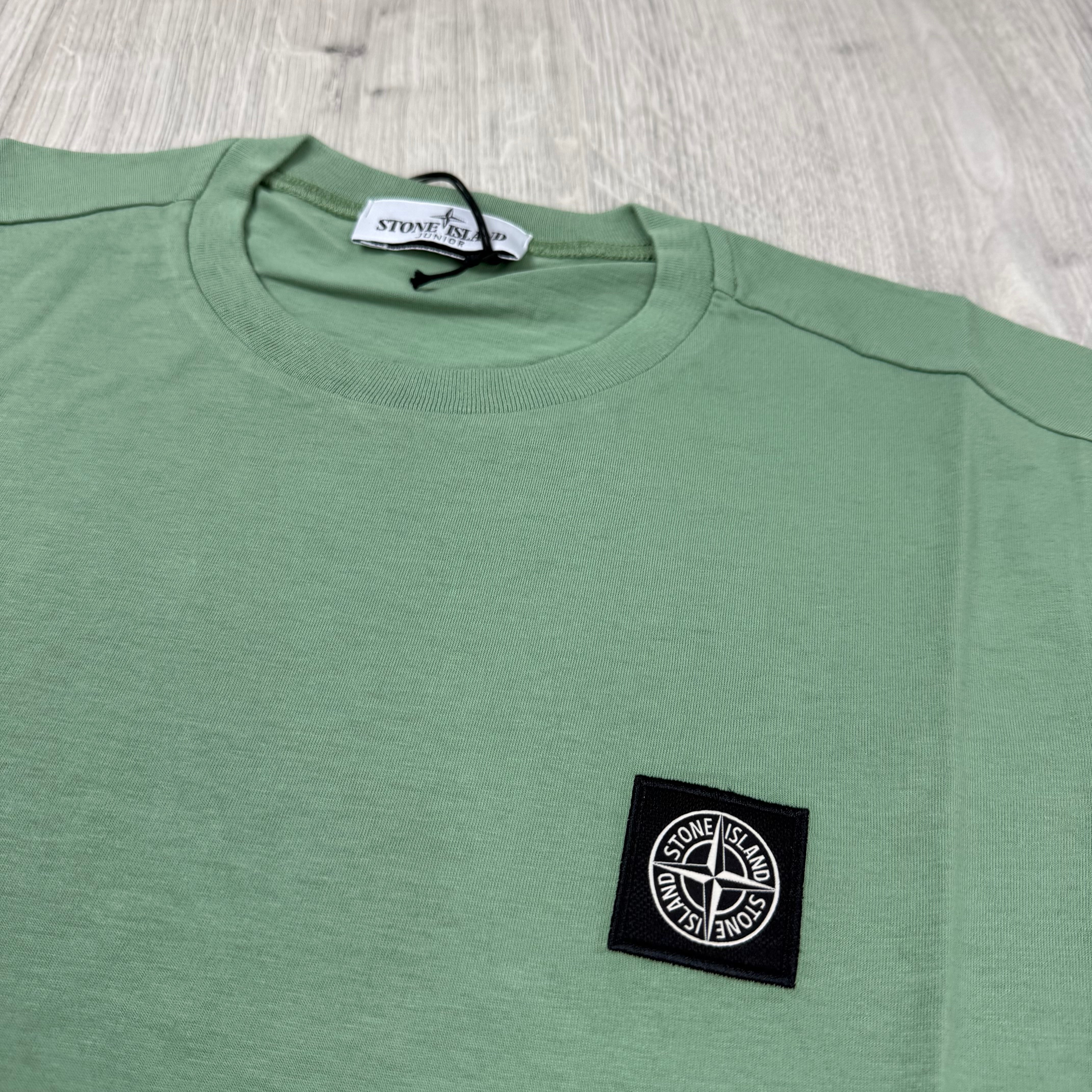 Stone Island Junior Patch T-Shirt - Sage