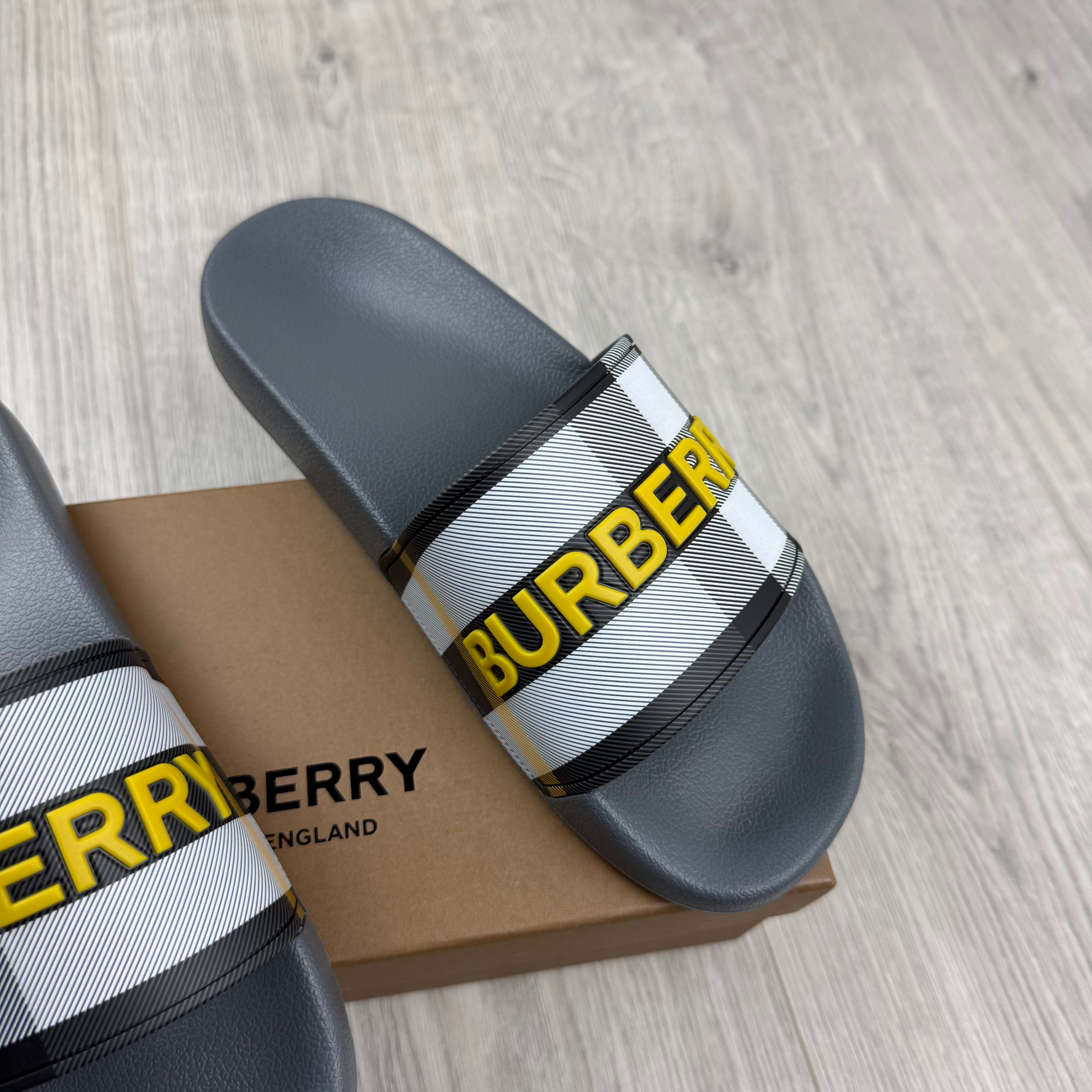 Burberry 'Furley' Slides - Grey