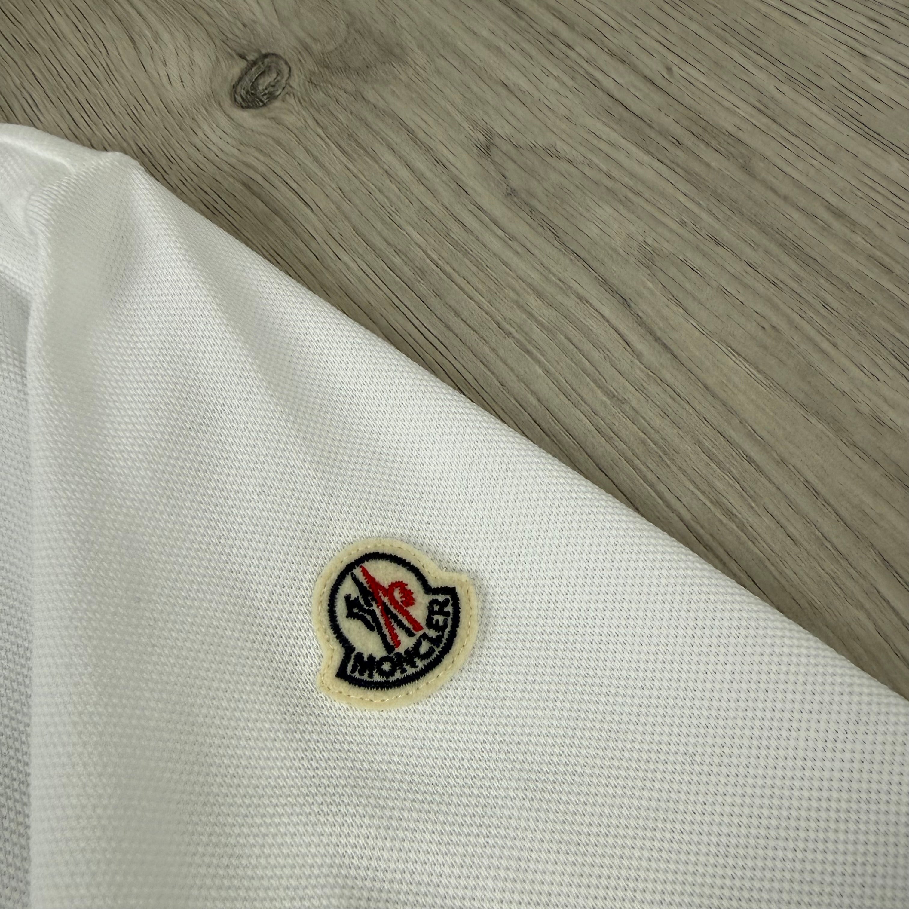 Moncler Contrast Polo Shirt - White