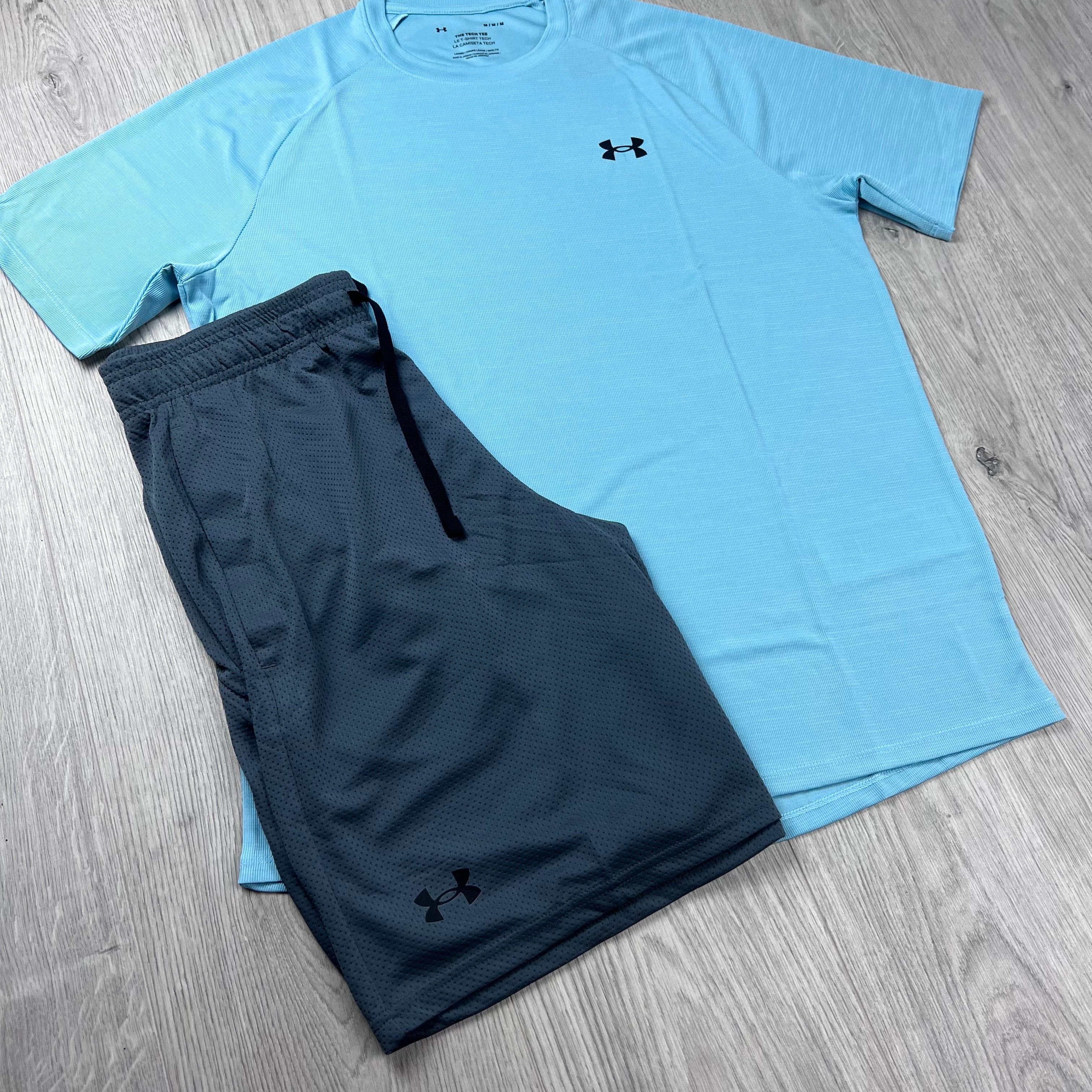 Under Armour Textured Set - Blue/Grey