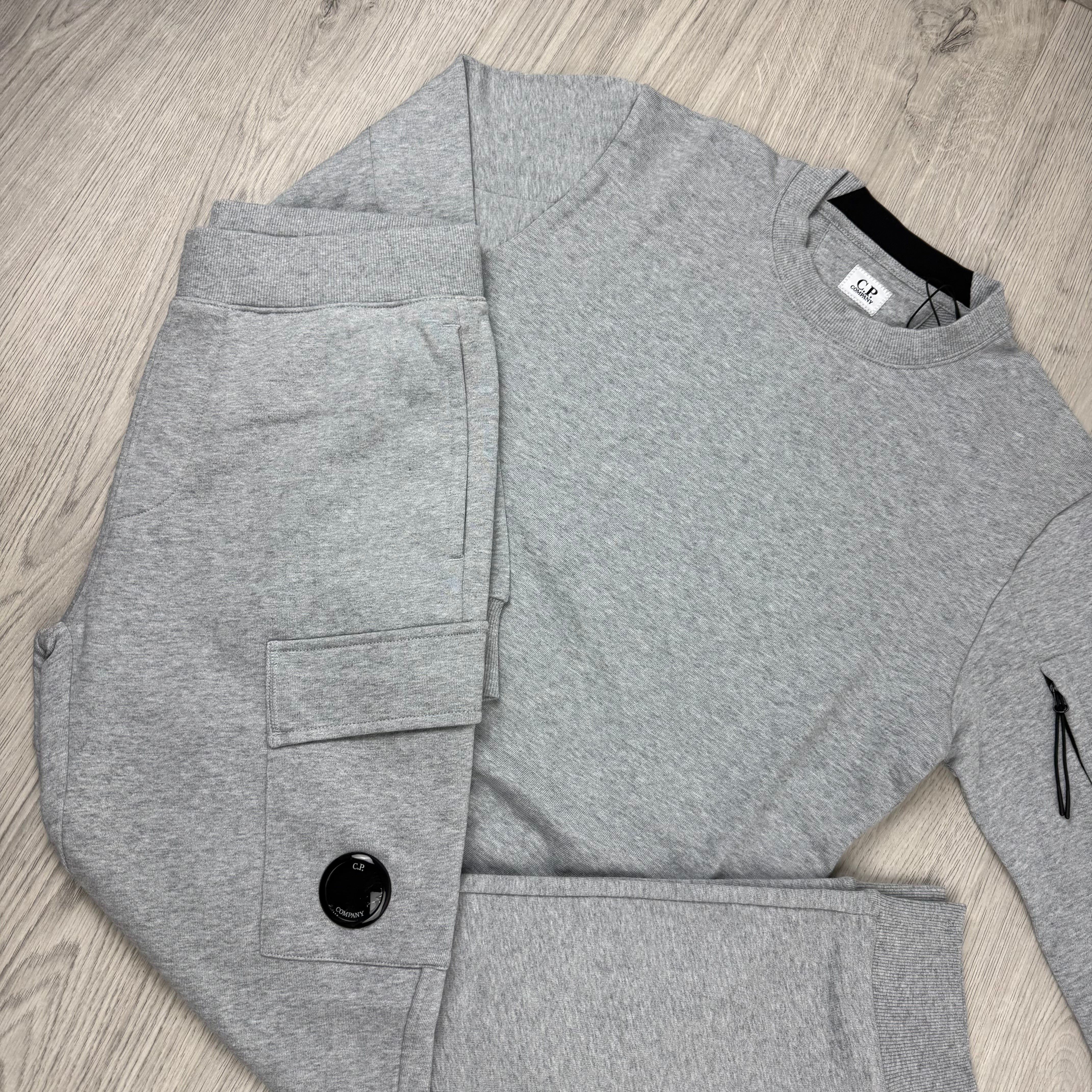 CP Company Raised Fleece Tracksuit - Grey