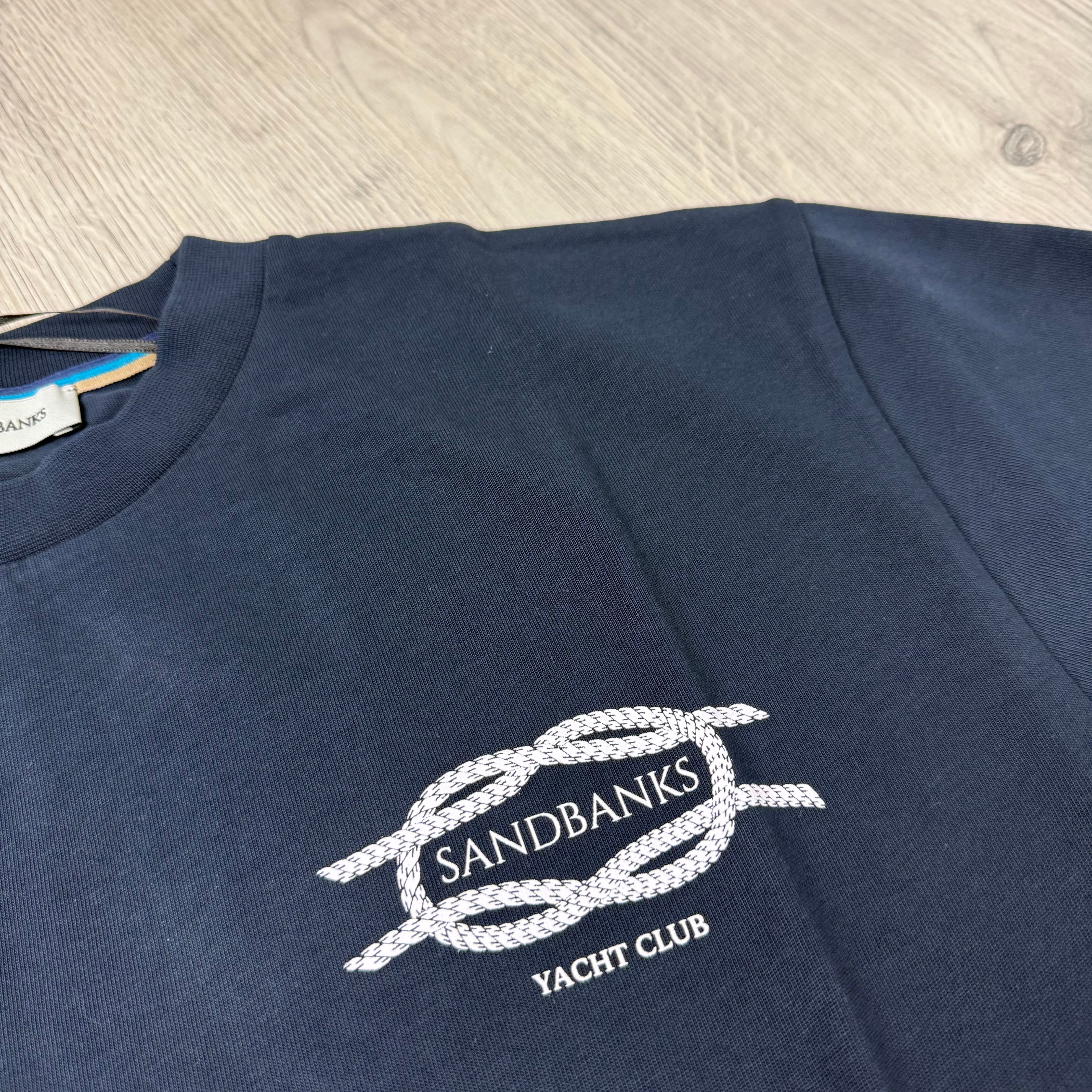 Sandbanks 'Yacht Club' T-Shirt - Navy