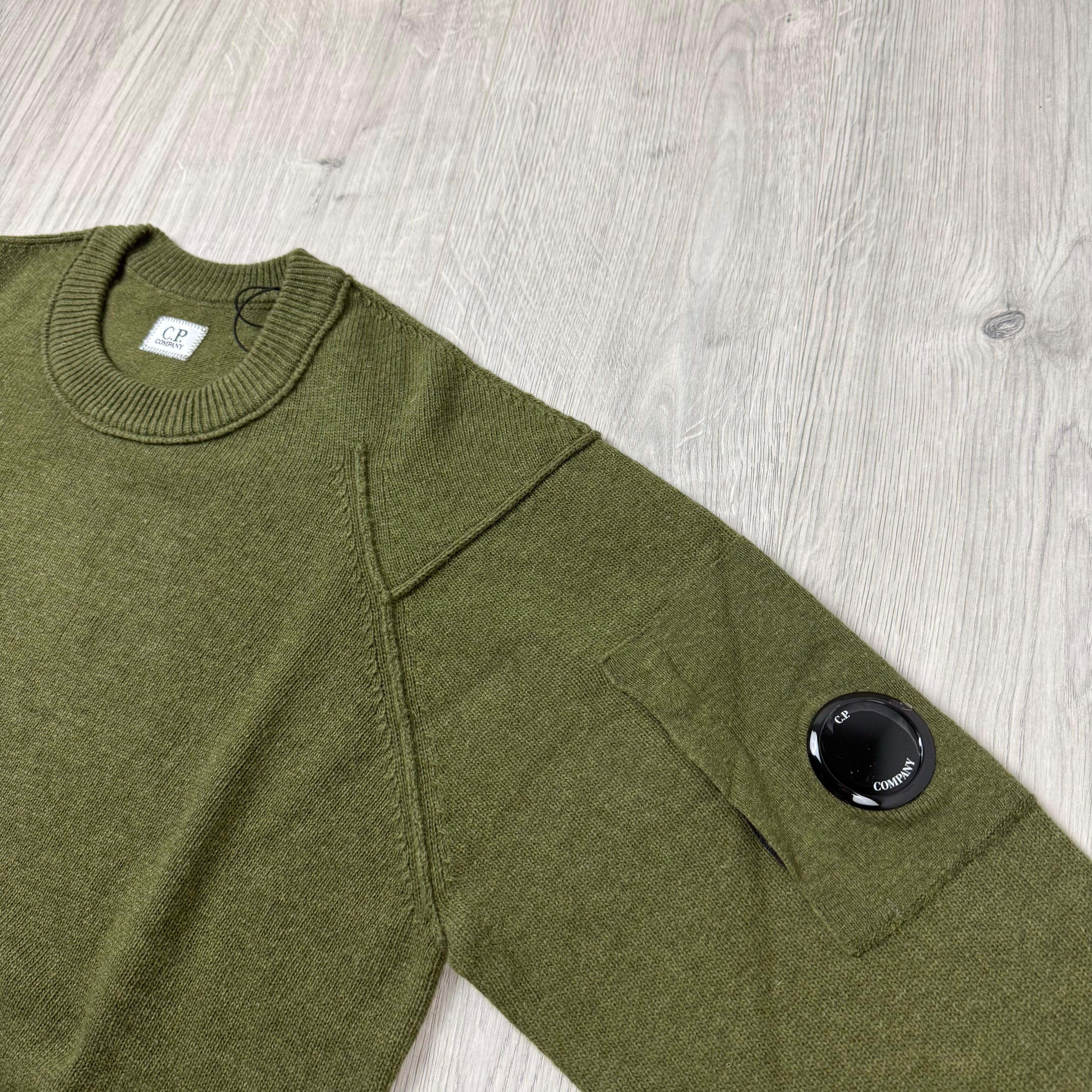 CP Company Lambswool Knit Sweatshirt - Capers