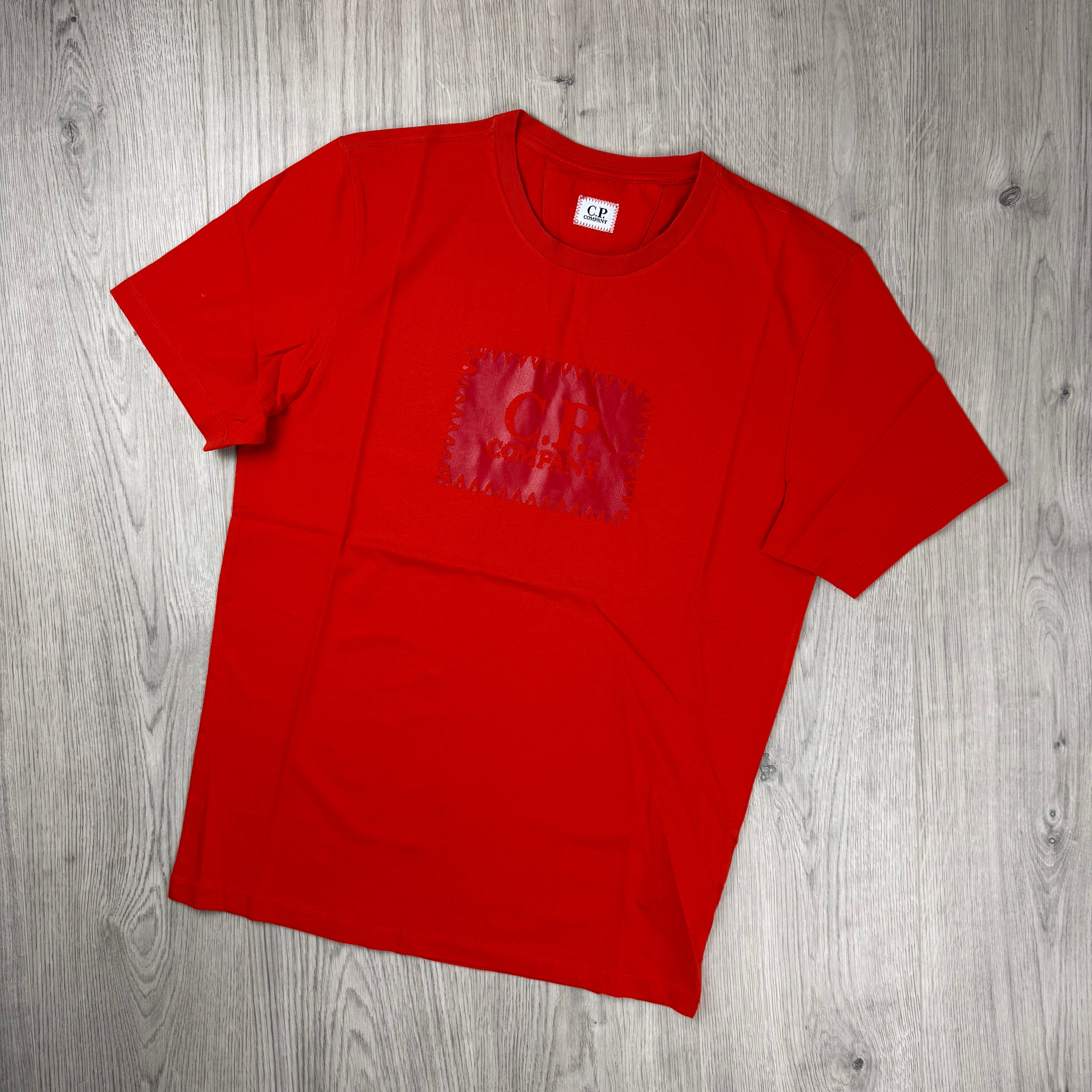 CP Company Stamp T-Shirt - Fiery Red