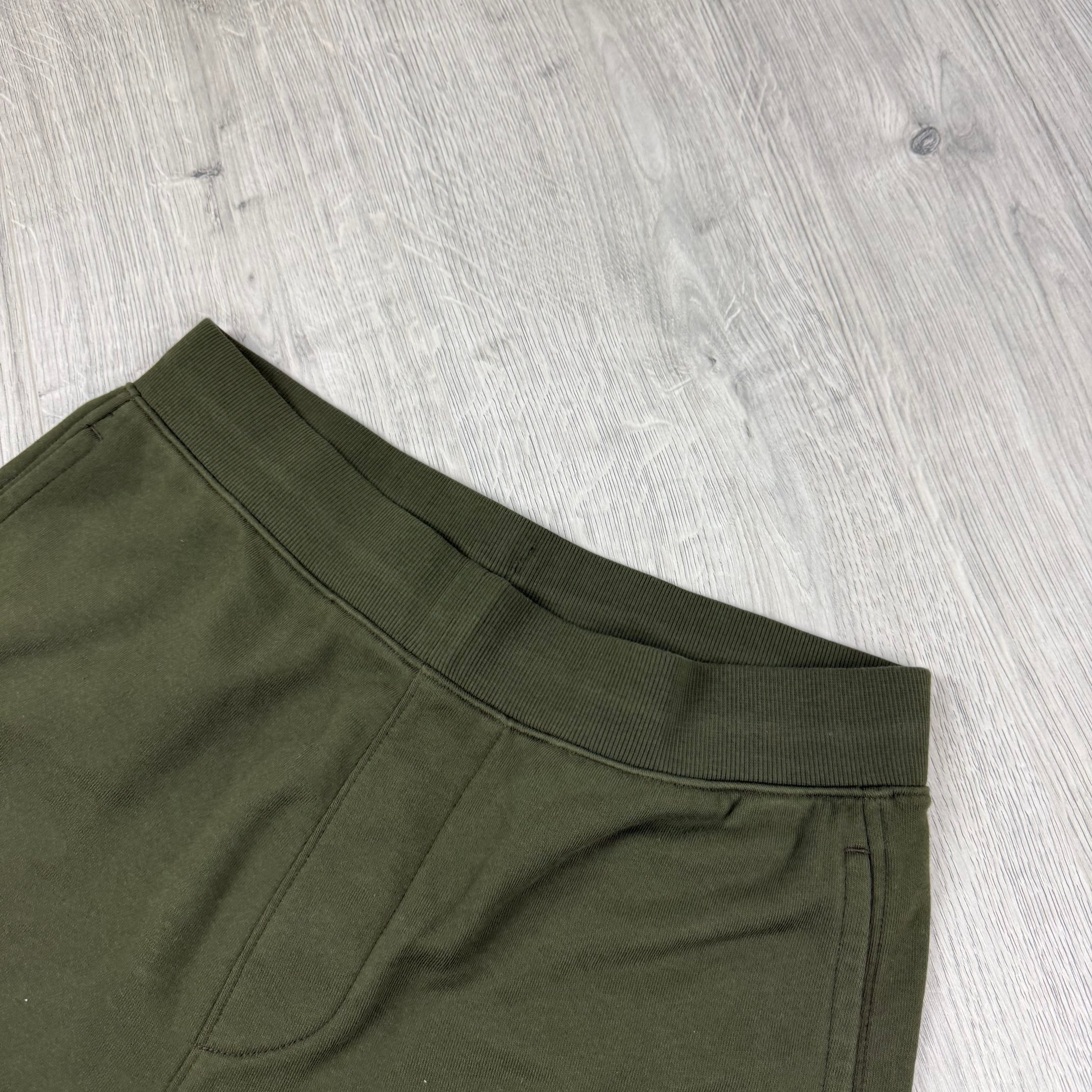 CP Company Raised Fleece Sweatpants - Ivy Green