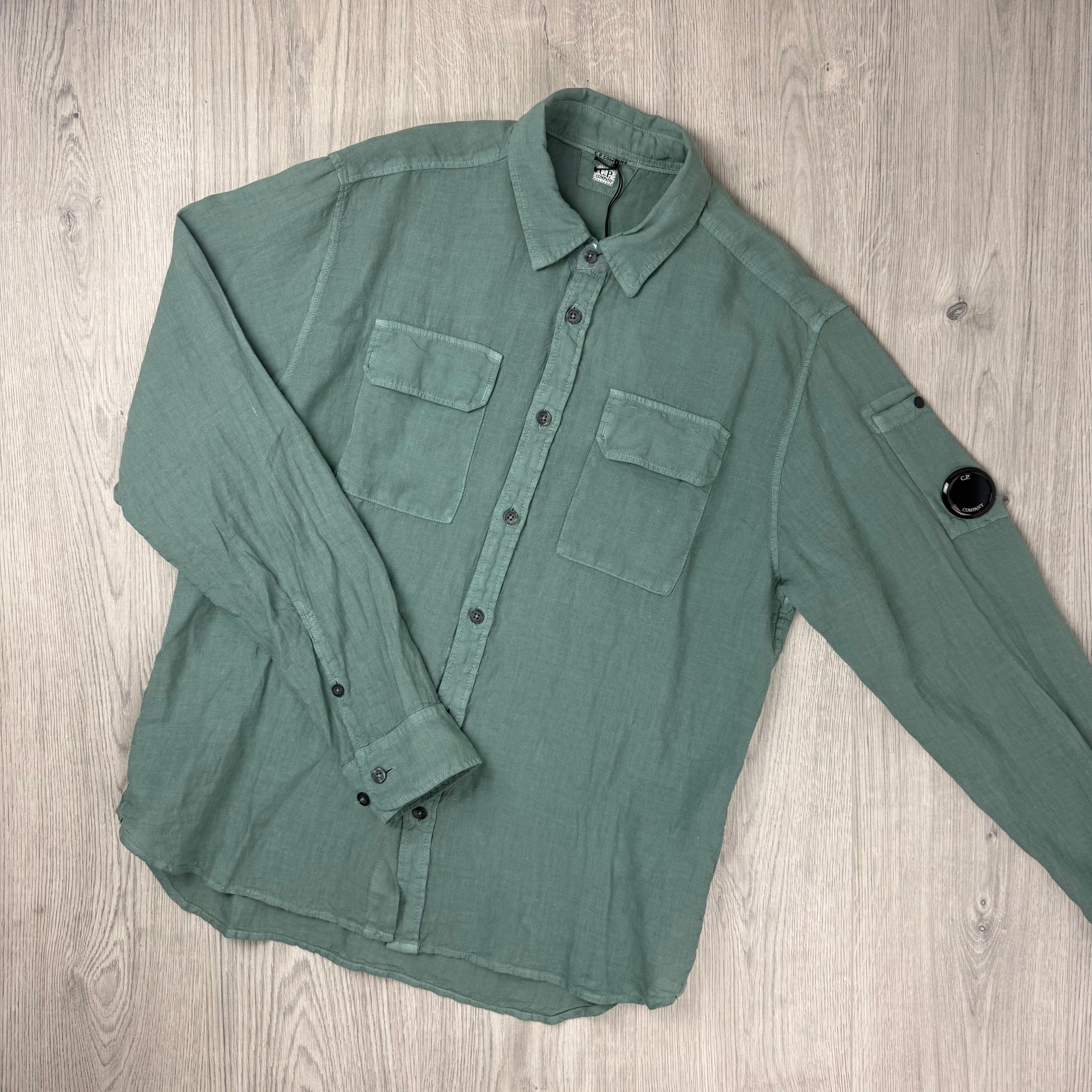 CP Company Linen Shirt - Green Bay