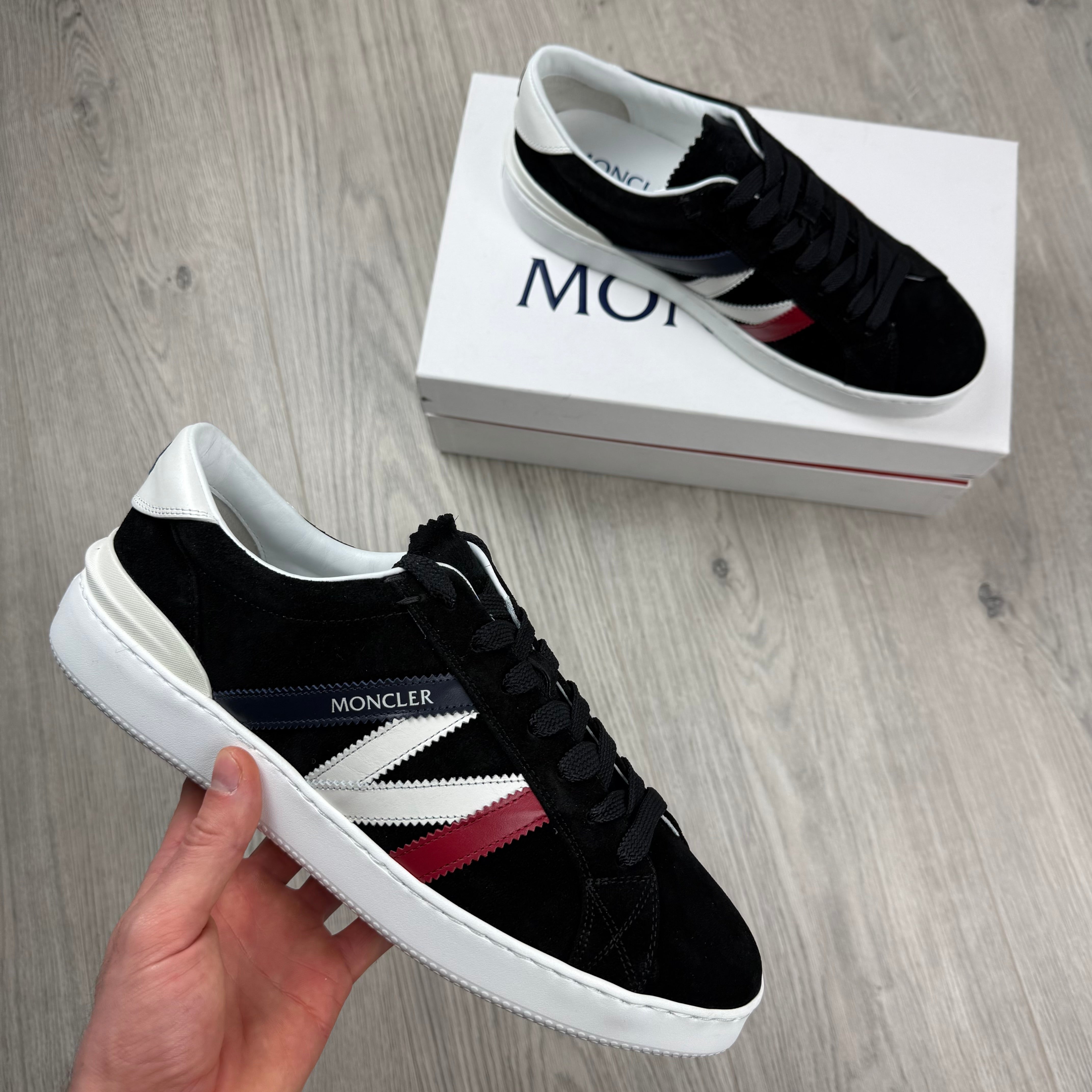 Moncler 'New Monaco' Suede Sneakers - Black