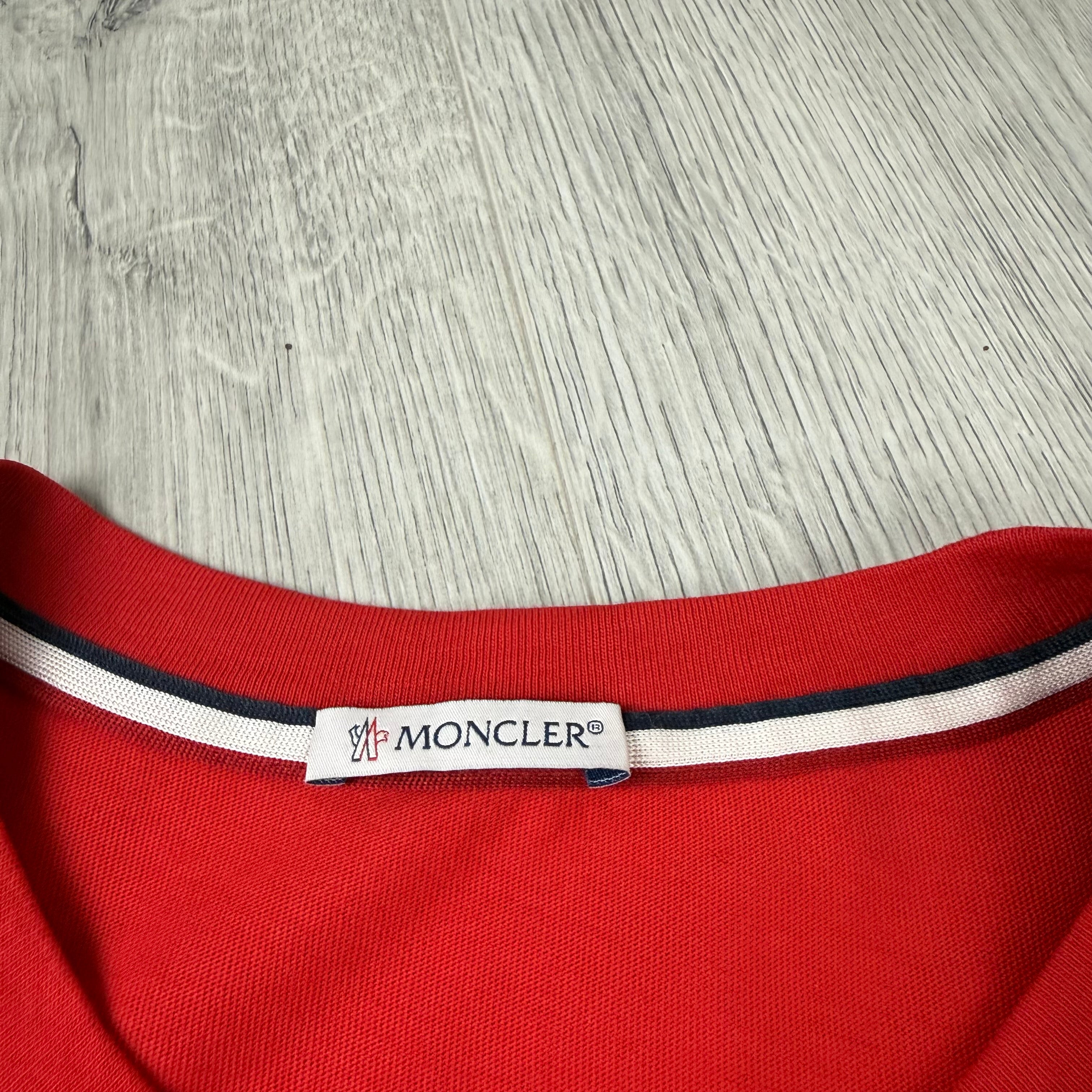 Moncler Embroidered T-Shirt - Red
