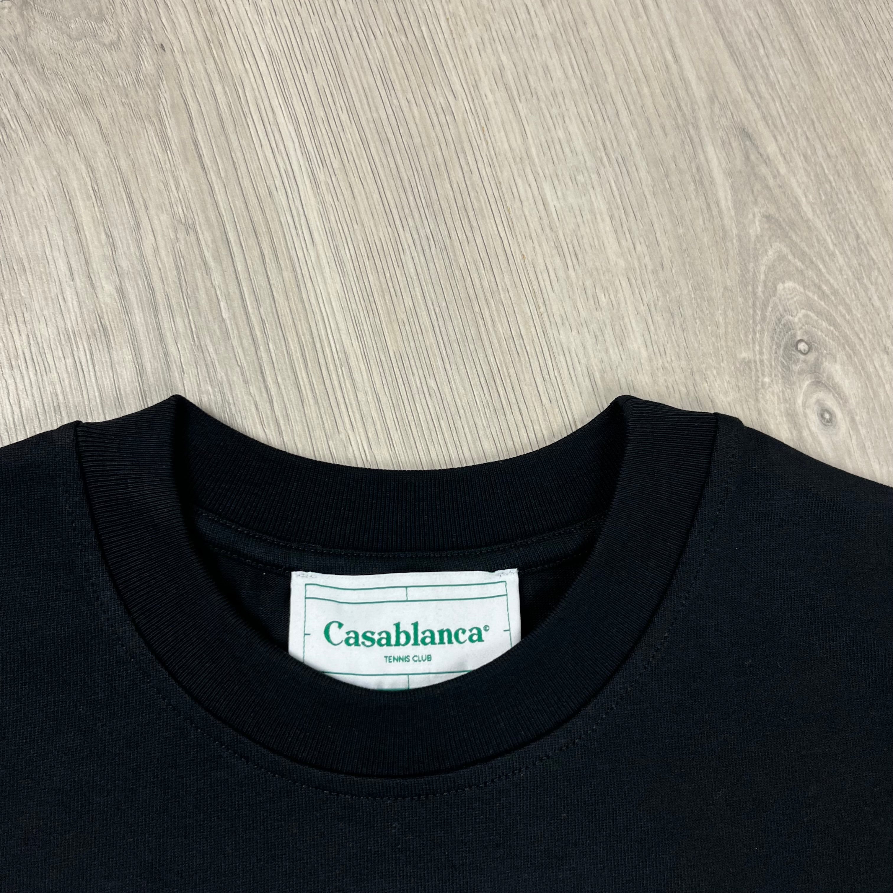 Casablanca 'Tennis Club' T-Shirt - Black