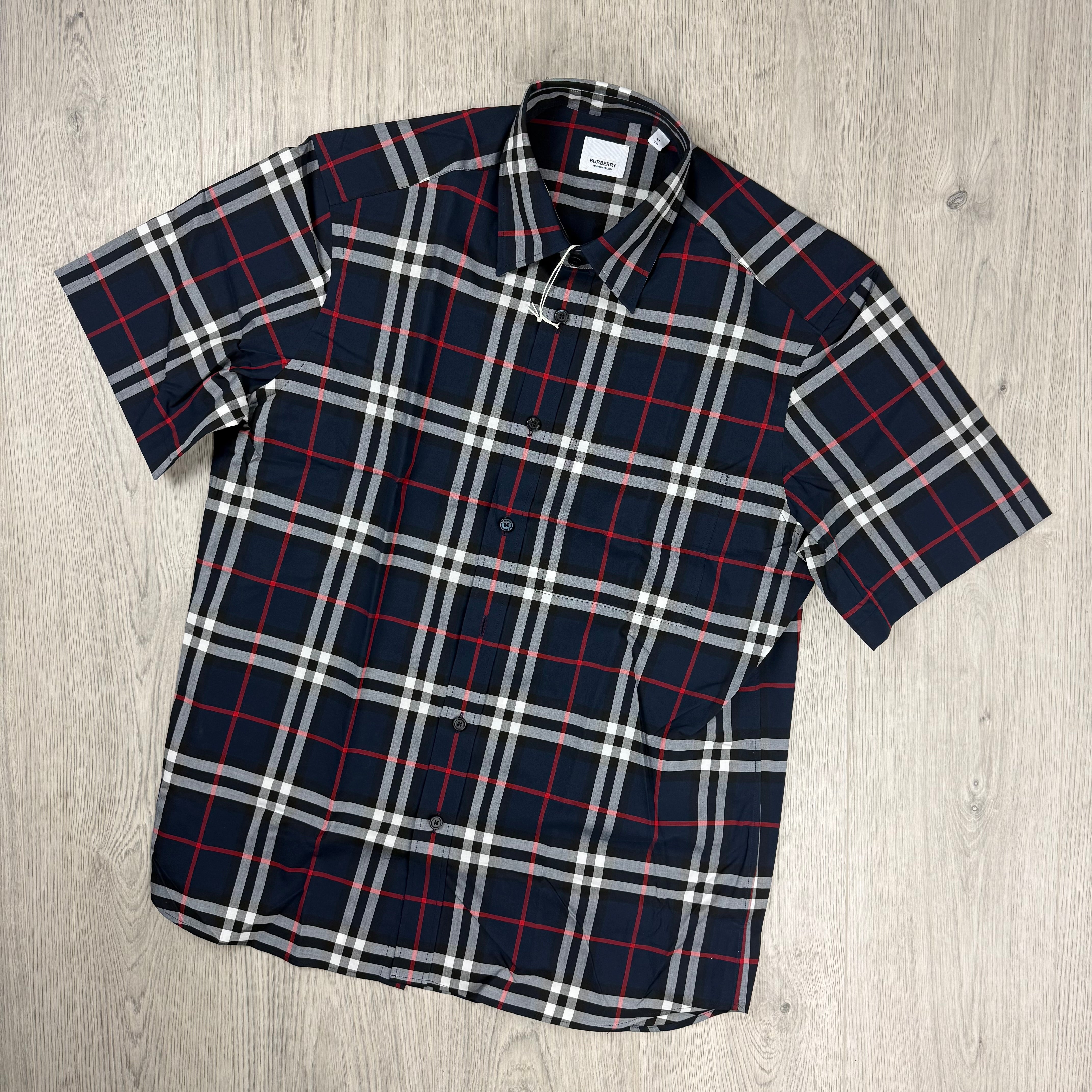 Burberry Check Shirt - Navy