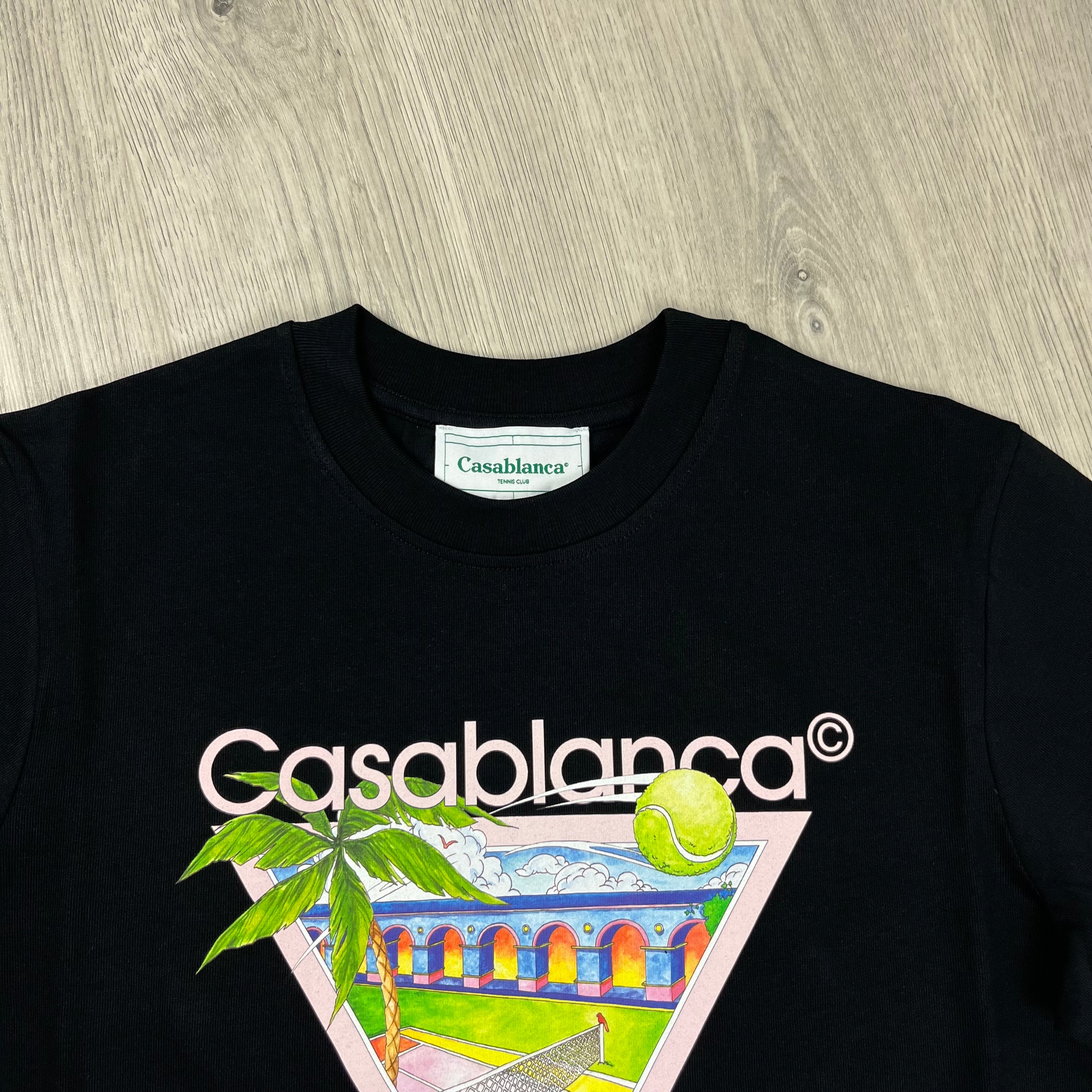 Casablanca 'Tennis Club' T-Shirt - Black