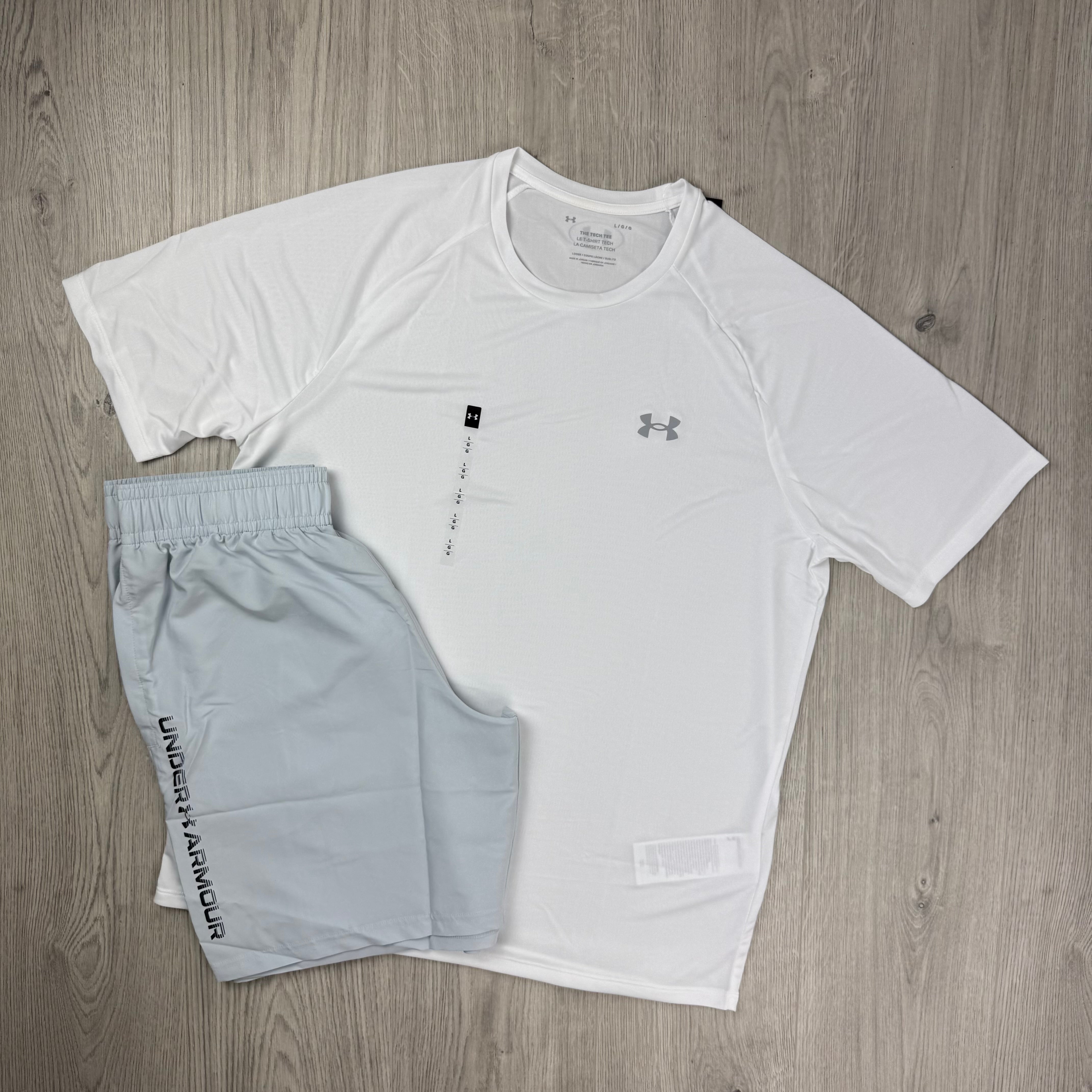 Under Armour Set - White/Halo Grey