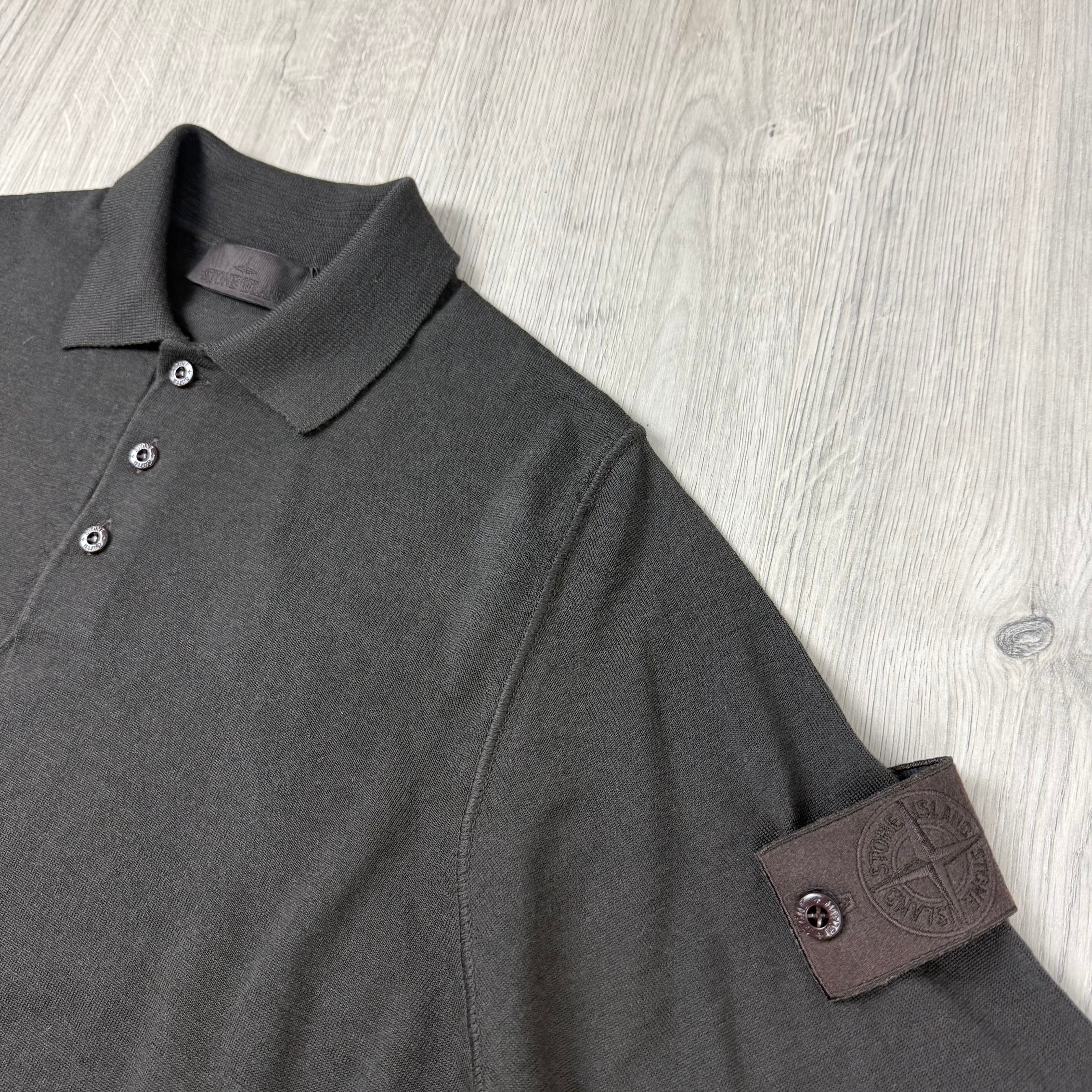 Stone Island Ghost Knit Polo Shirt - Dark Brown