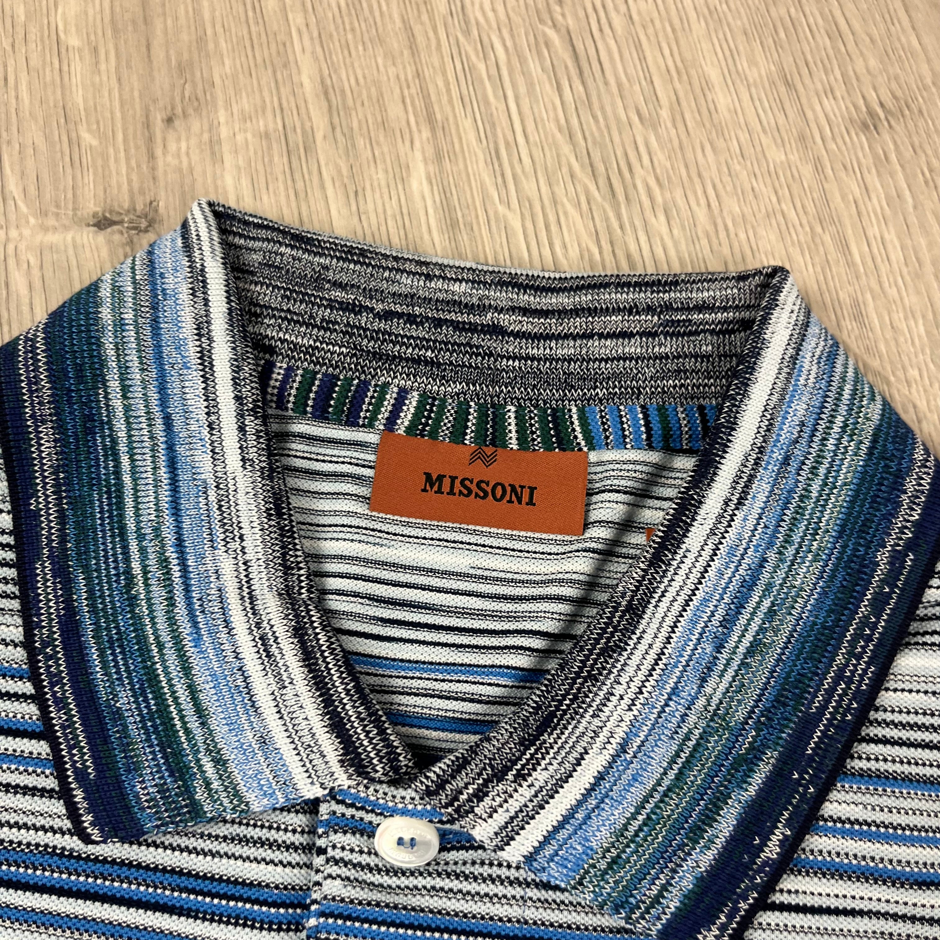 Missoni Space Dye Long Sleeve Polo Shirt - Multicolour