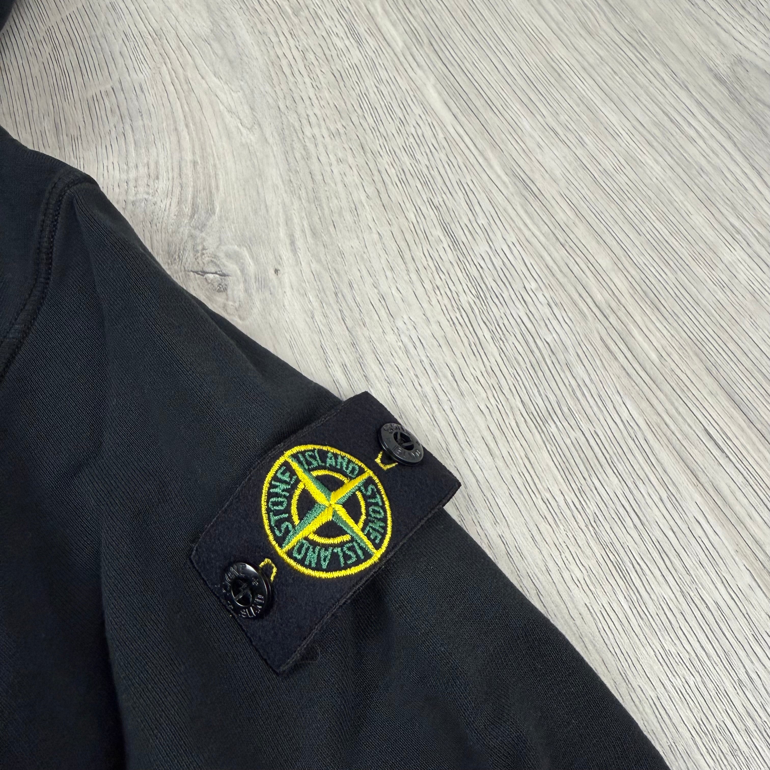 Stone Island Junior Pullover Hoodie - Black
