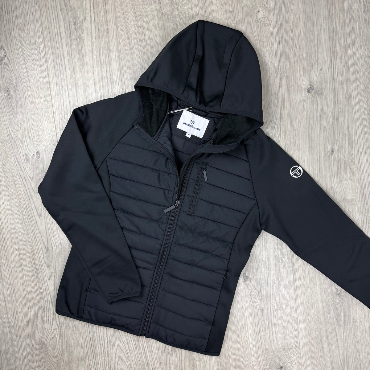 Sergio Tacchini 'Esperto' Hybrid Jacket - Black