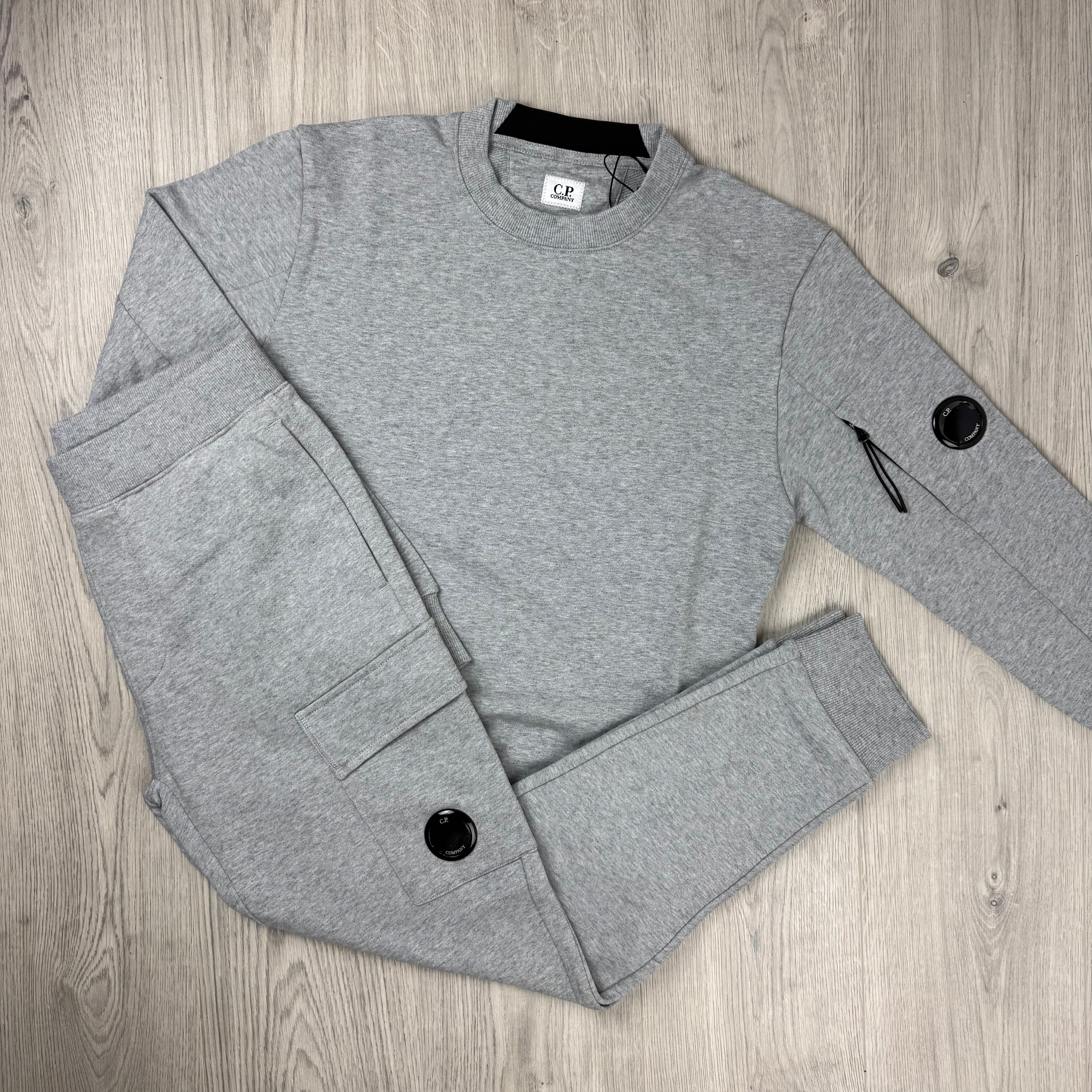 CP Company Raised Fleece Tracksuit - Grey