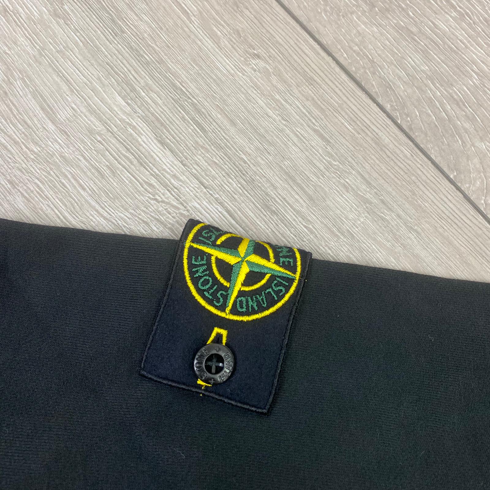 Stone Island cotton hoodie in Black. On sale at Open Attire.