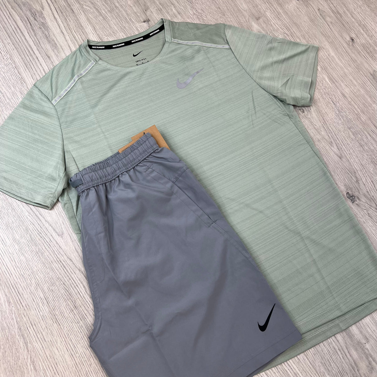 Nike 'Miler' Set - Sage/Grey